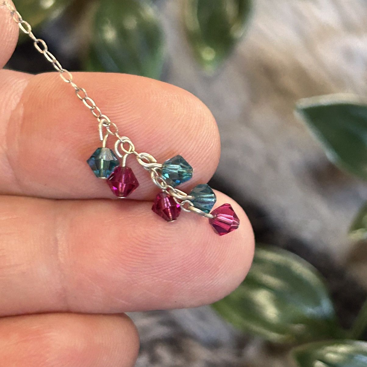 Handmade Handcrafted elegant genuine stone pendant on chain necklace Size ONE SIZE - 7 Thumbnail