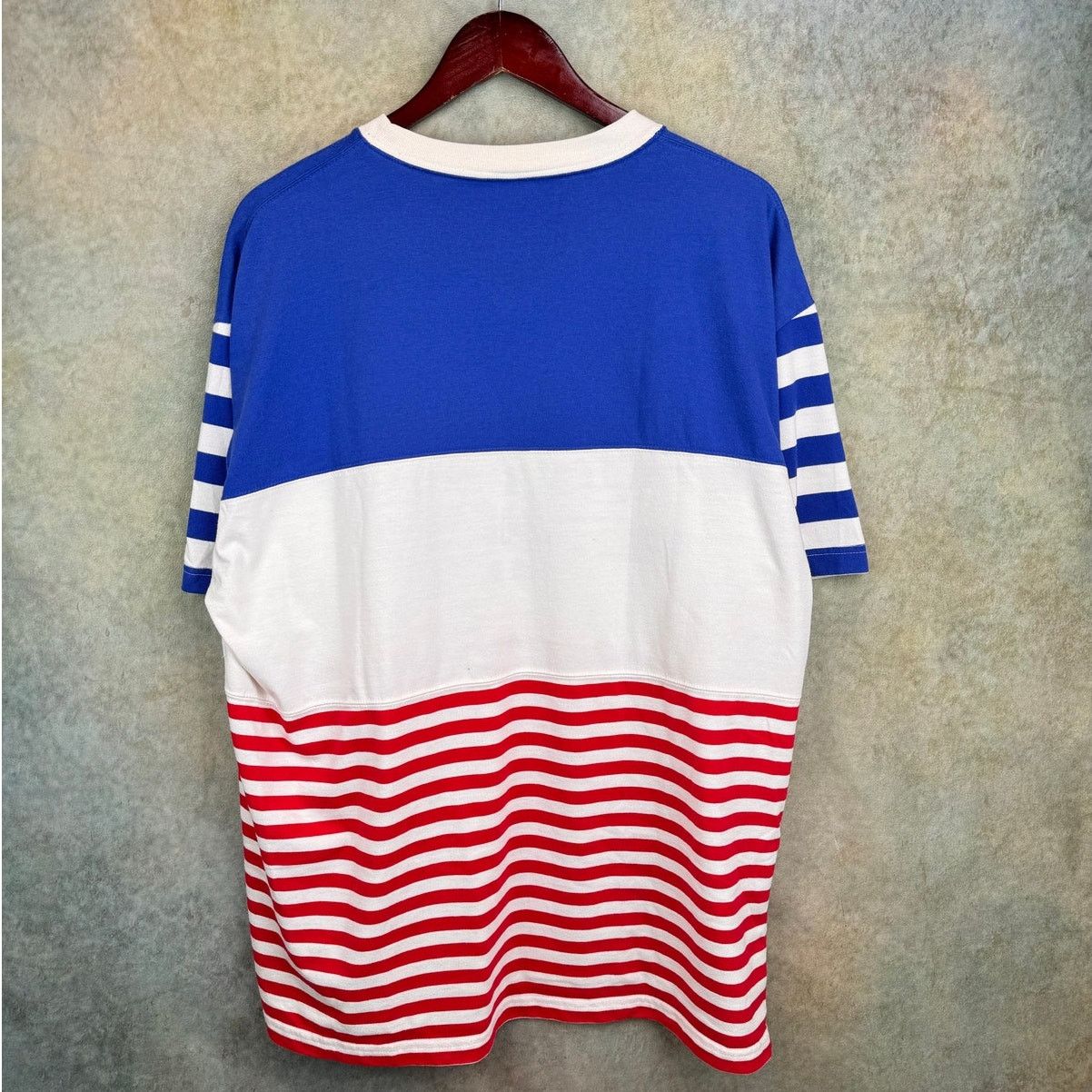 Vintage VTG 90s Venezia Sport World Flag T Shirt Sz XL Striped Size US XL / EU 56 / 4 - 8 Thumbnail
