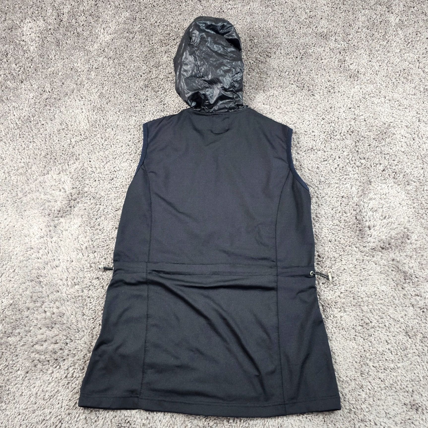 Vintage LPGA Women's Vest Small Black Full Zip Hooded Windbreaker Golf Adjustable Pockets Size S / US 4 / IT 40 - 4 Thumbnail