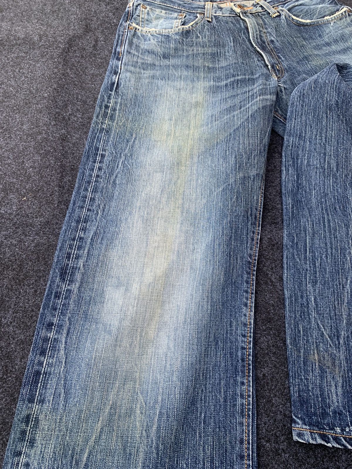 Edwin Baggy Edwin 505z selvedge.crazy shaped like lightning. Size US 31 - 12 Thumbnail