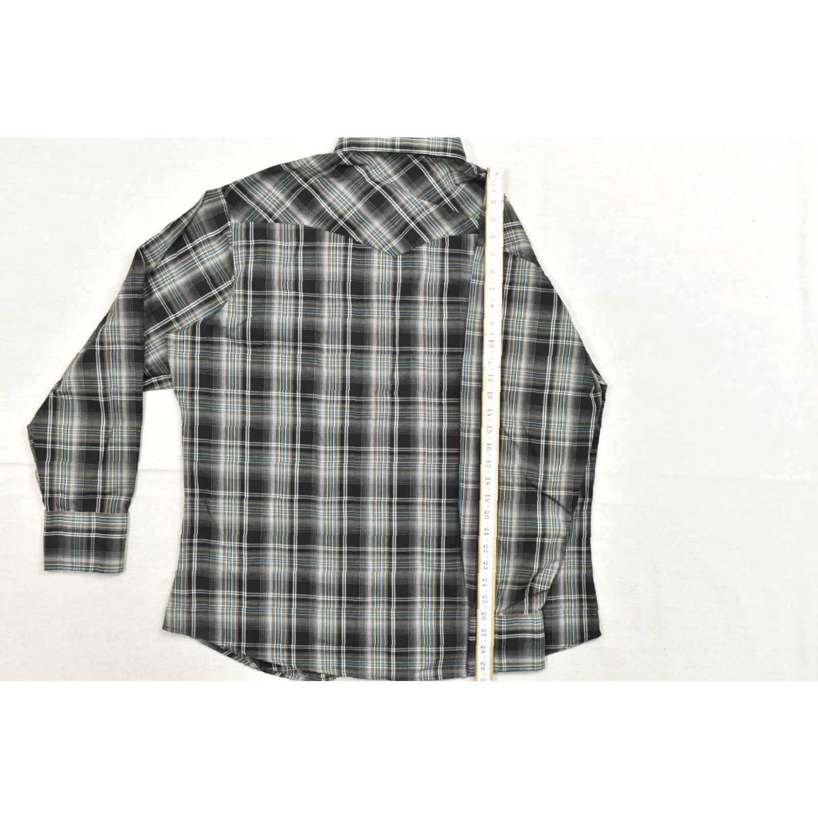 Wrangler Wrangler Western Fashion Snap Shirt Men XL Black Plaid Pearl Snap Long Sleeve Size US XL / EU 56 / 4 - 6 Thumbnail