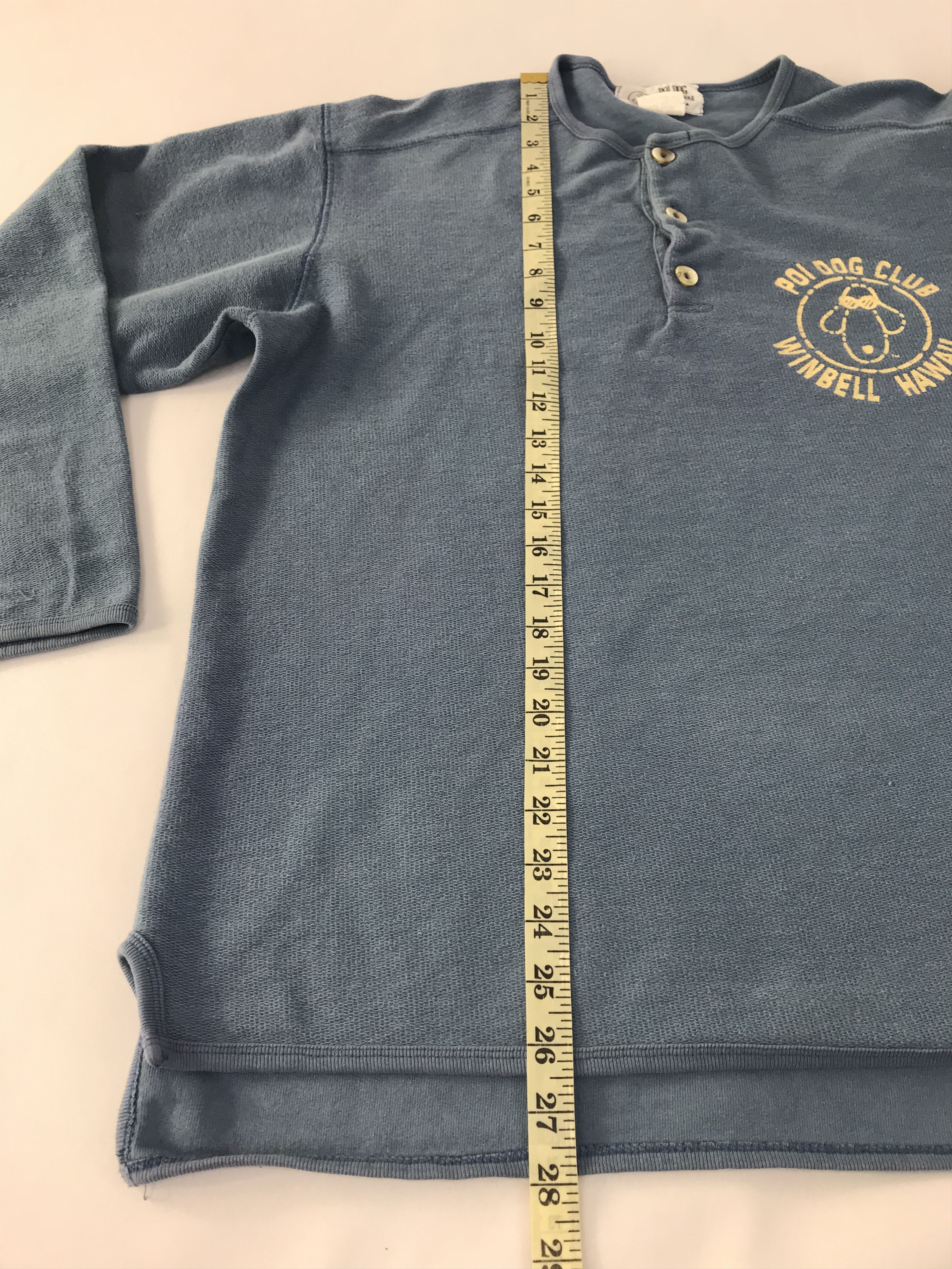 Vintage 90s Poi Dog Winbell Hawaii Henley Longsleeve Tee Size US XL / EU 56 / 4 - 8 Thumbnail