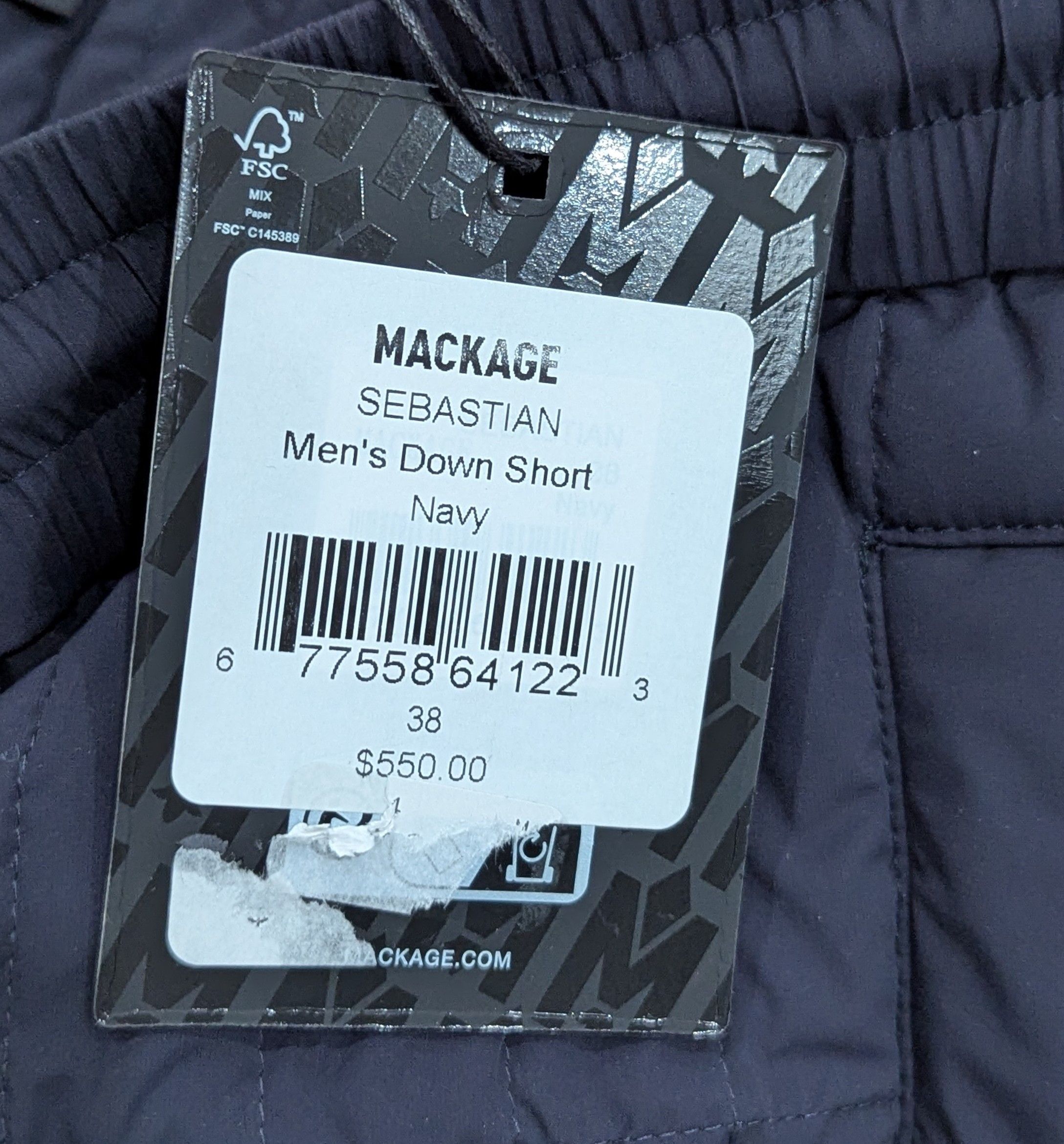 Mackage MACKAGE "Sebastian" Quilted Shorts Navy US 38 Size US 38 / EU 54 - 9 Thumbnail