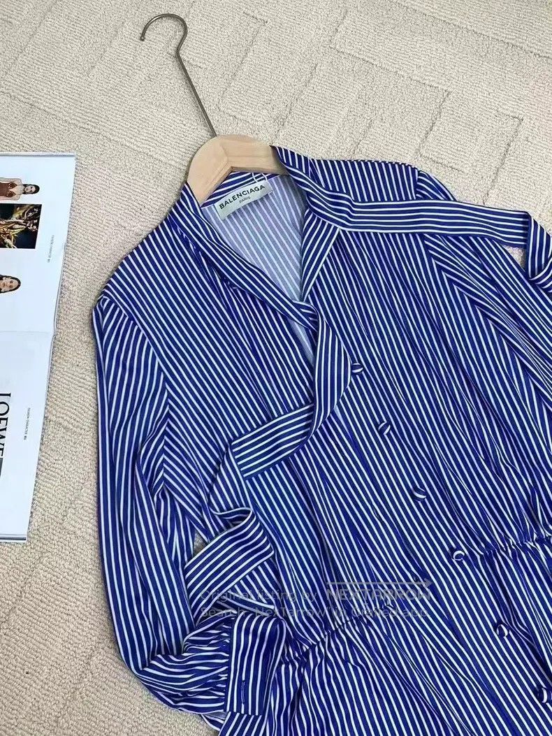 Balenciaga Balenciaga Color Block Striped Long Sleeve Shirt Size XS / US 0-2 / IT 36-38 - 7 Thumbnail