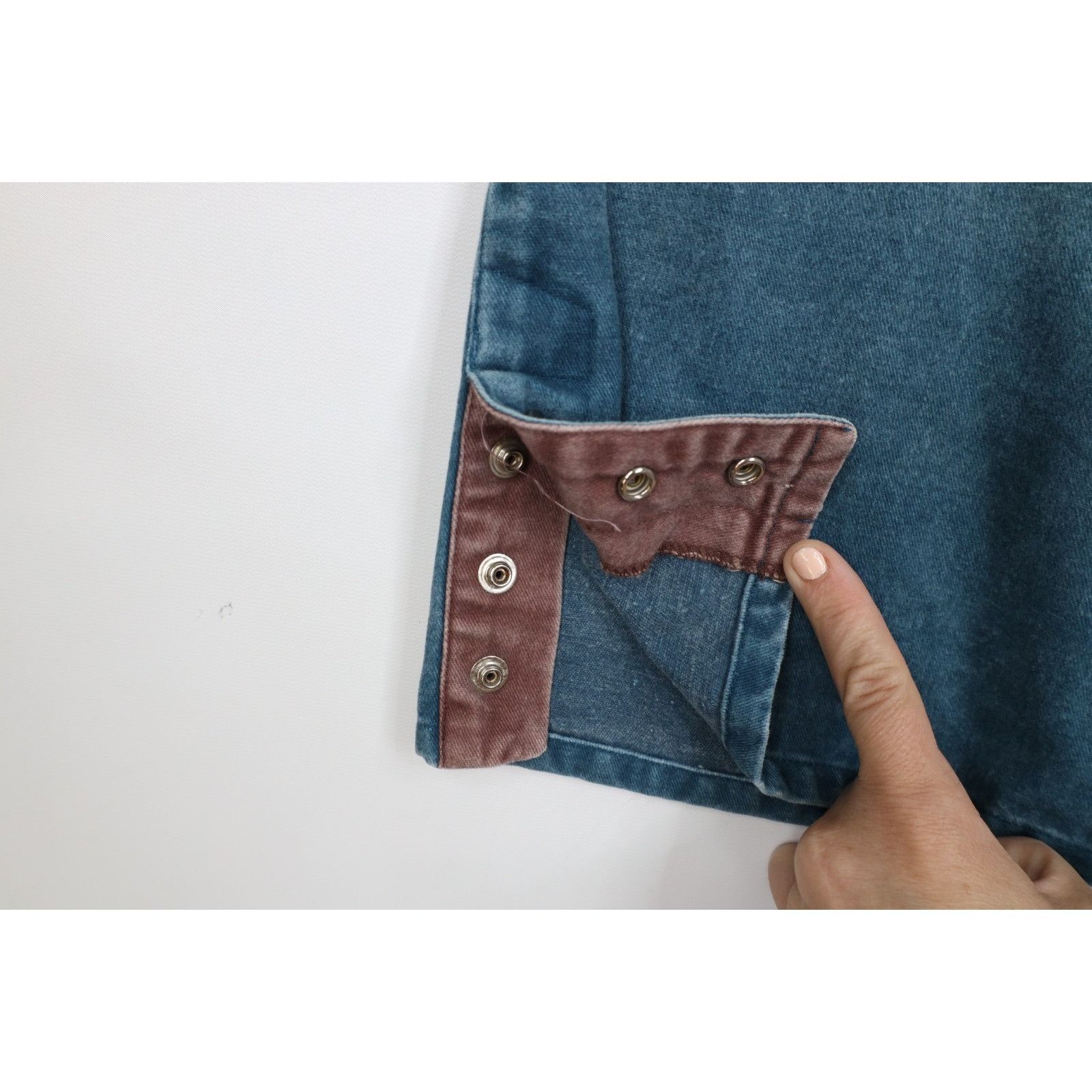 Calvin Klein Vintage 90s Calvin Klein Faded Stonewash Pigment Denim Skirt Size 34" / US 12 / IT 48 - 5 Thumbnail