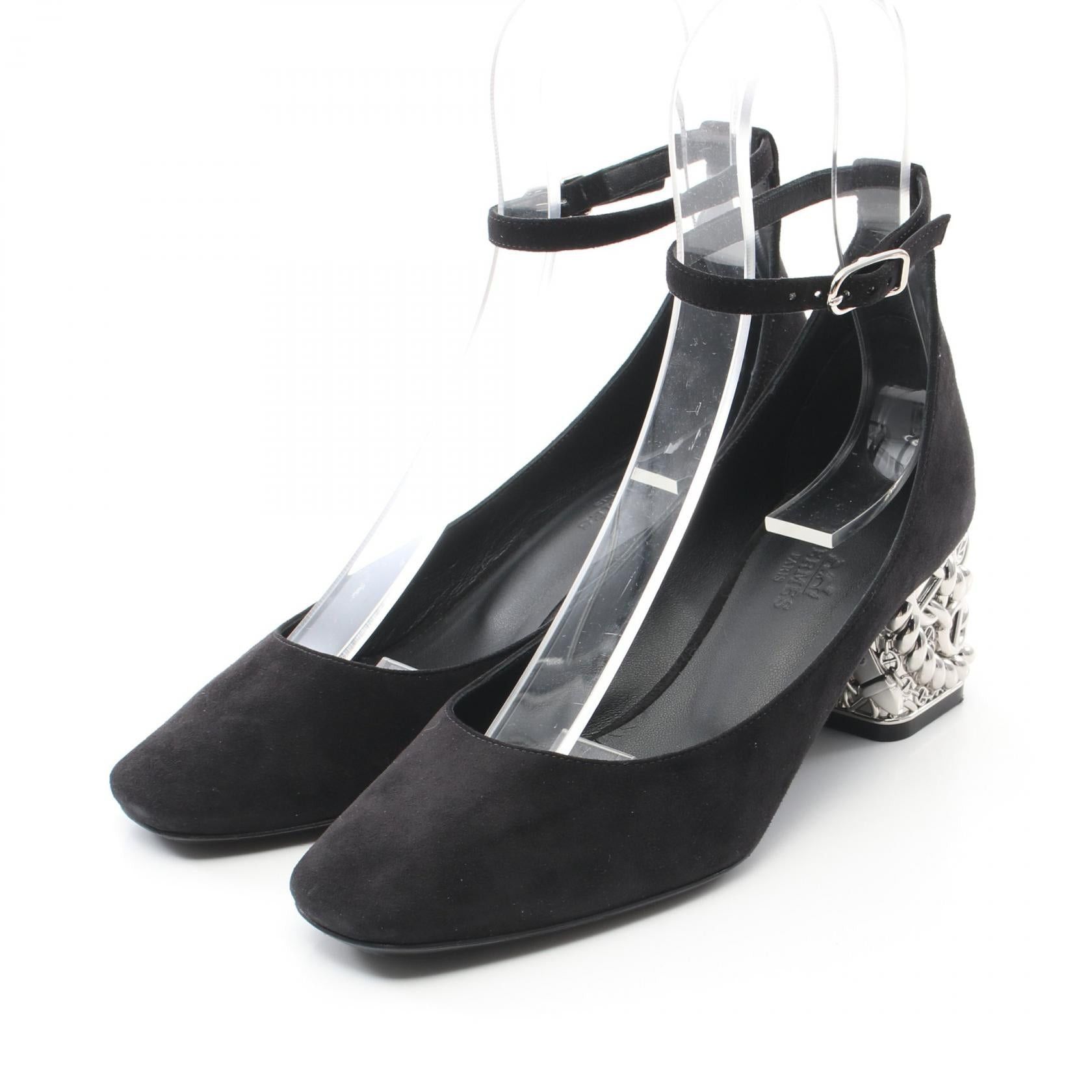 Hermes Hermes Girly 60 Pumps Suede Black Size ONE SIZE - 1 Thumbnail