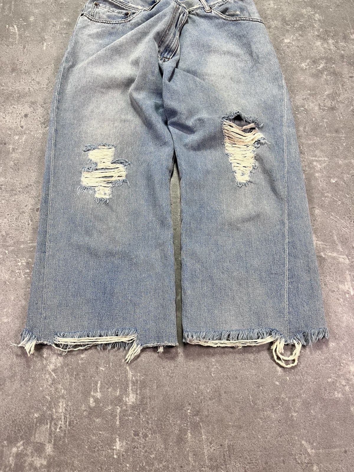 Maison Margiela SS17 MM6 Presentation Folded Cropped Flared Fit Jeans 40 Size 27" / US 4 / IT 40 - 6 Thumbnail