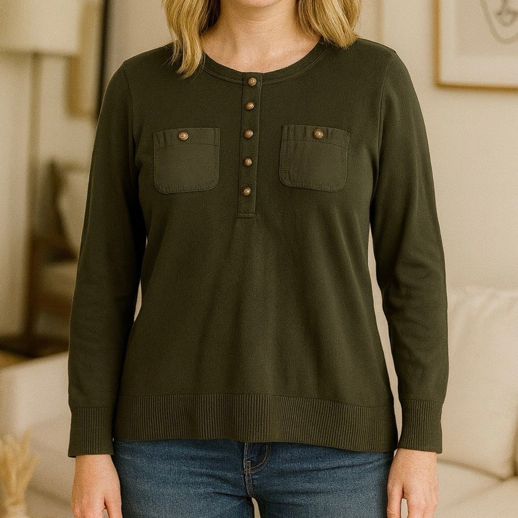 Lauren Ralph Lauren Lauren Ralph Lauren Green Button Front Top Size S Size S / US 4 / IT 40 - 3 Thumbnail