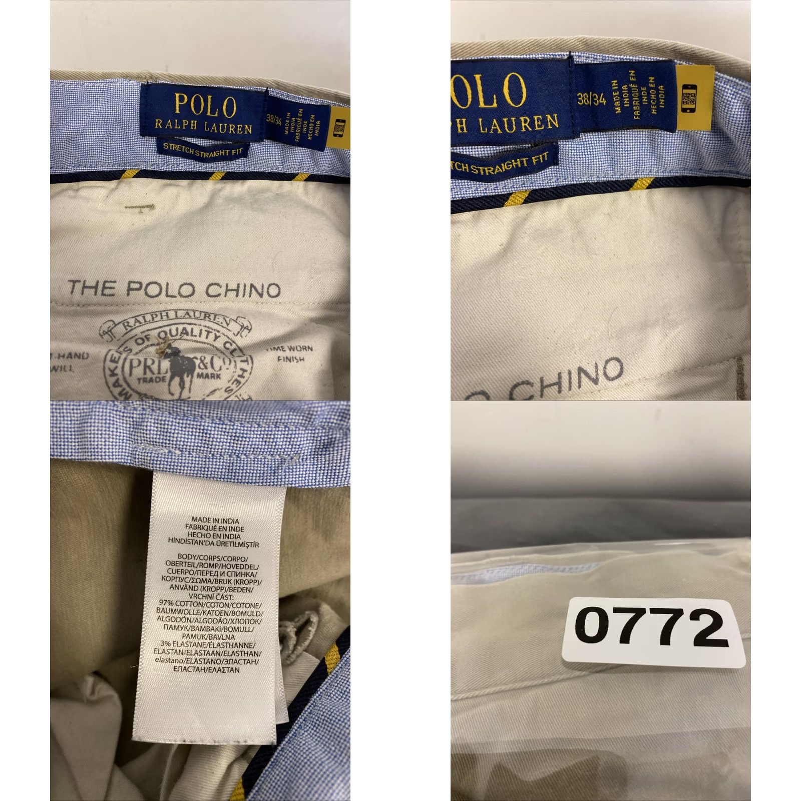 Polo Ralph Lauren Ralph Lauren Chino Pants Men 38x32 Light Tan /0772 Casual, Flat Front, Straight Leg, Cotton Twill, Button Zip Closure, Logo, Pockets, Preston Pant Size US 38 / EU 54 - 8 Thumbnail