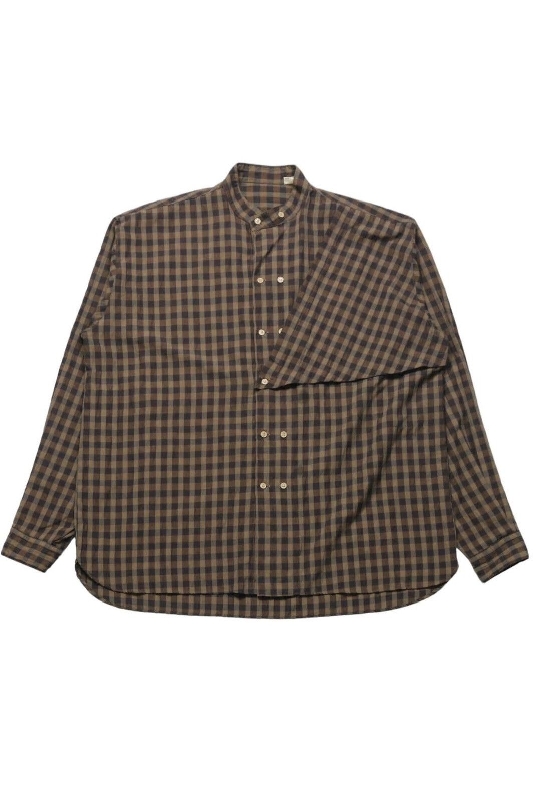 Vintage VINTAGE ARTISANAL MADE DOUBLE BREASTED TARTAN RAYON SHIRT Size US L / EU 52-54 / 3 - 2 Thumbnail