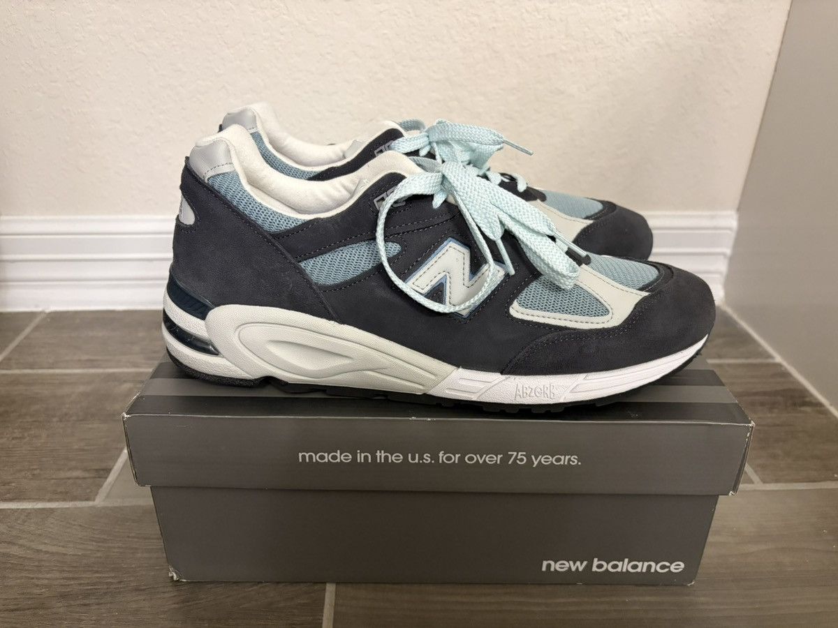Kith × New Balance Kith x New Balance 990v2 Made in USA Steel Blue Size US 13 / EU 46 - 2 Thumbnail