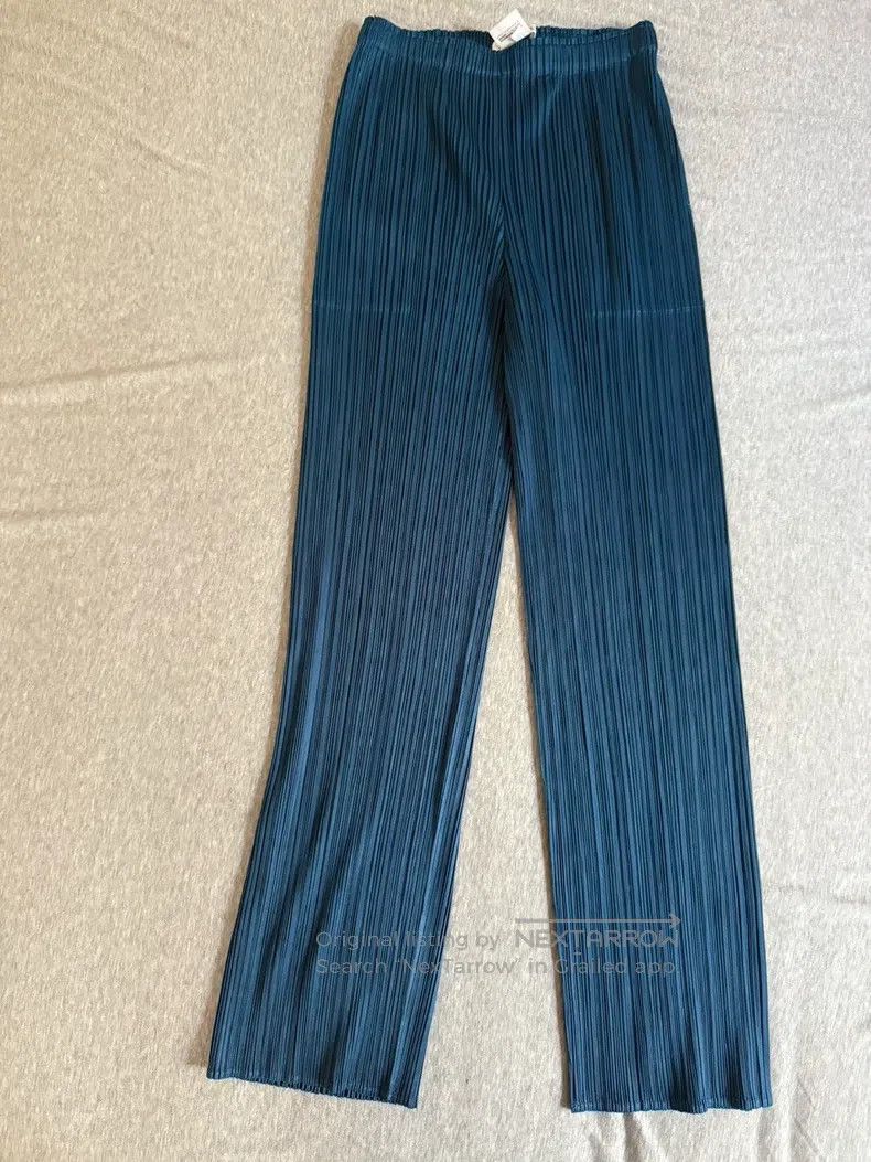 Issey Miyake Issey Miyake size:3 Turquoise Blue Pants Size 31" - 1 Thumbnail