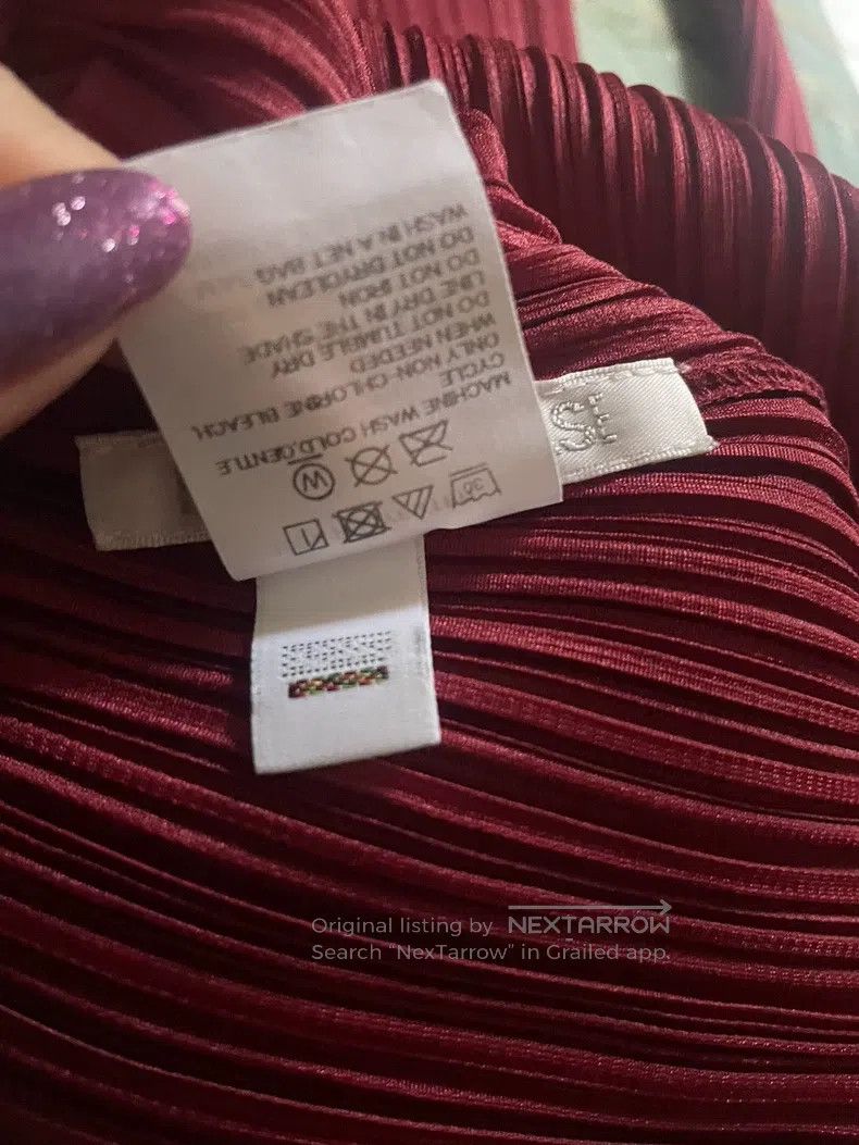 Issey Miyake Issey Miyake Crew Neck Long Sleeve Dress Burgundy Size XL / US 12-14 / IT 48-50 - 5 Thumbnail