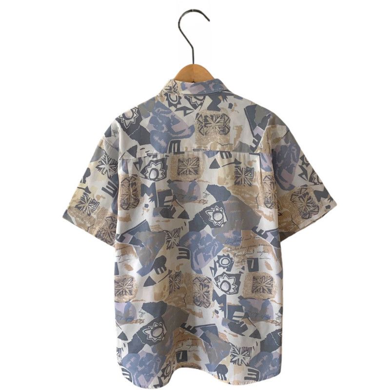 Vintage Vintage summer shirt with crazy patterns - Blue Monday Size US L / EU 52-54 / 3 - 6 Thumbnail