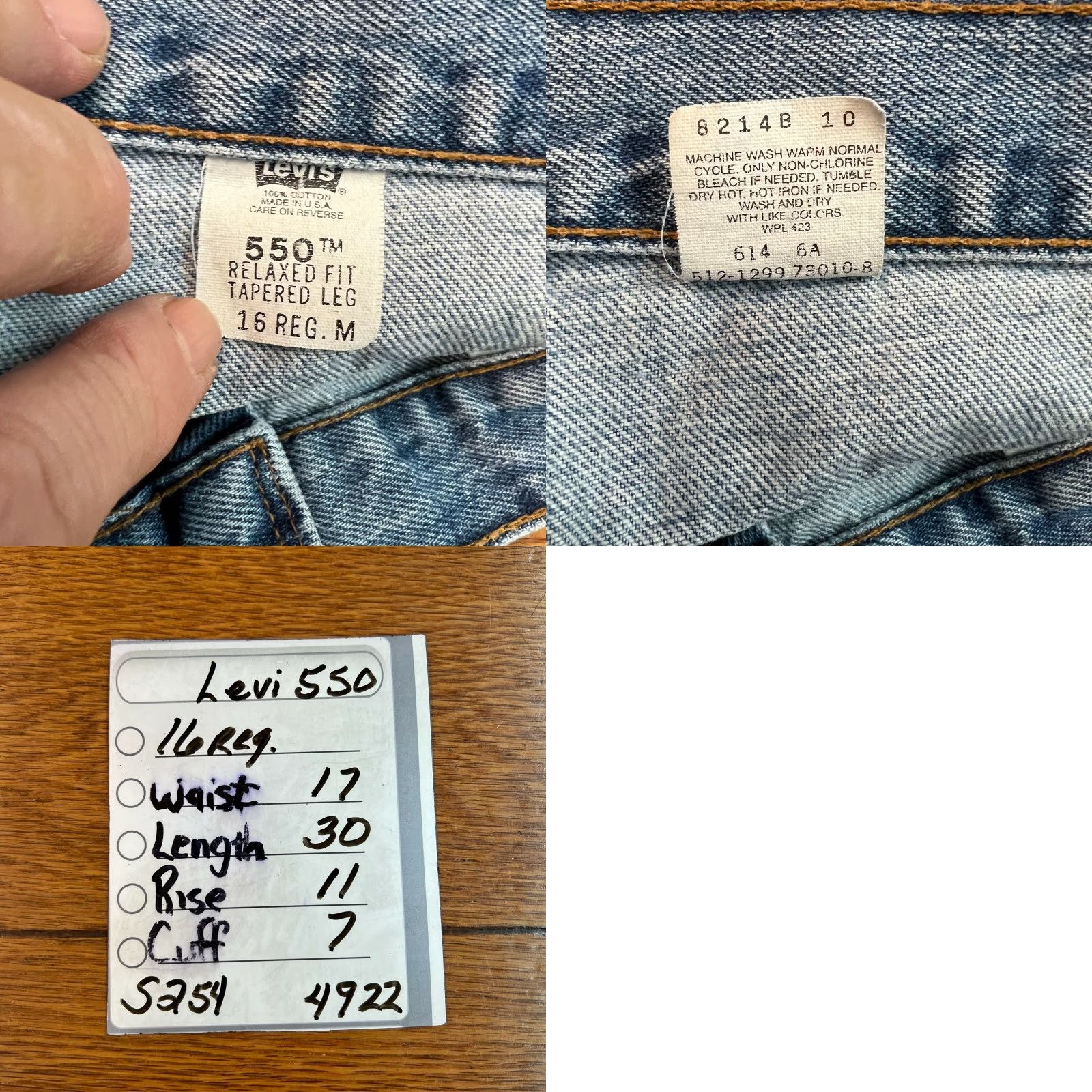 Levi's VINTAGE Levi's Jeans 550 Women Size 16 Blue Denim 30in Inseam Relaxed Tapered USA Made Womens Size 38" / US 16 / IT 52 - 8 Thumbnail