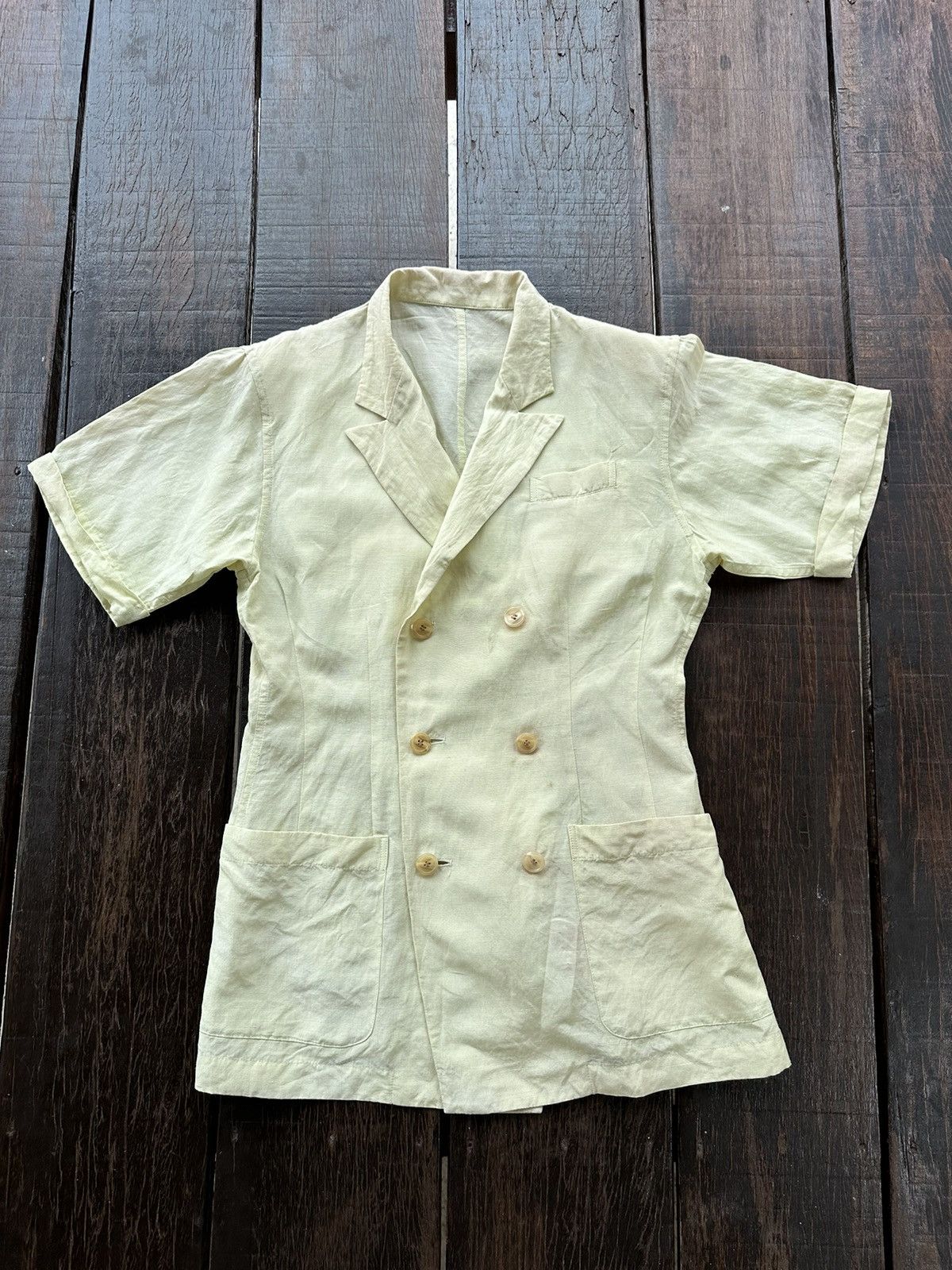 Designer × Vintage × Yohji Yamamoto Vintage Y’S Yohji Yamamoto short sleeve jacket Size S / US 4 / IT 40 - 1 Thumbnail
