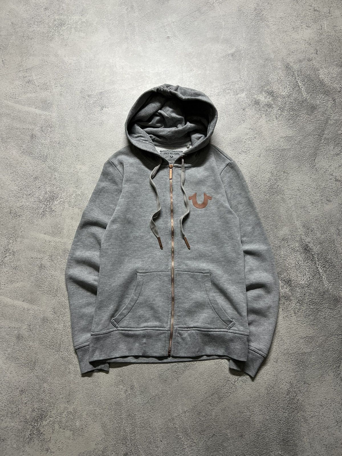 True Religion × Vintage Vintage True Religion Big Logo Hoodie Zip Up Japan 00’s Size XS / US 0-2 / IT 36-38 - 5 Thumbnail
