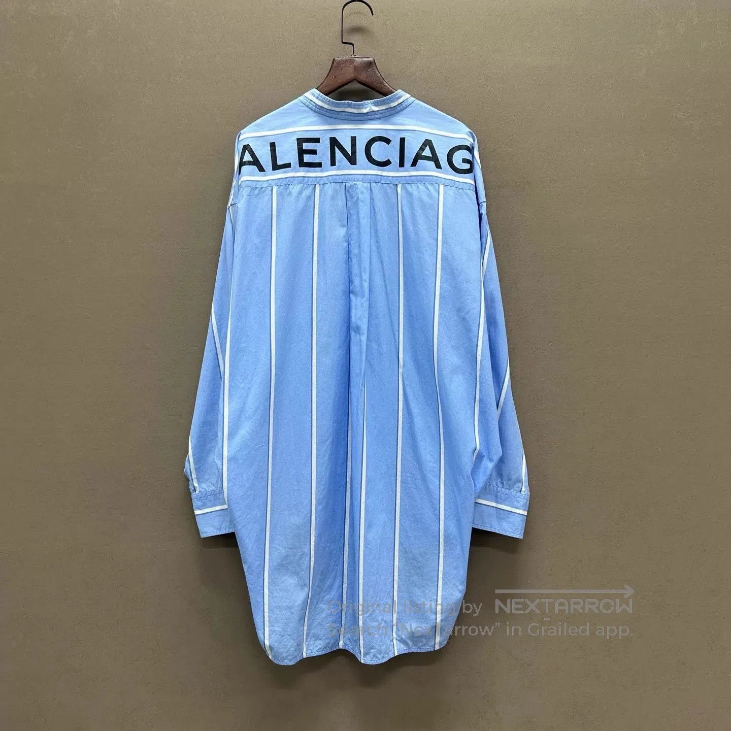 Balenciaga Blue Striped Long Sleeve Button-Up Shirt. Size US XXS / EU 40 - 2 Thumbnail