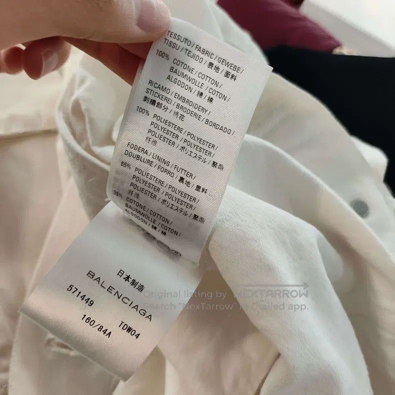 Balenciaga Balenciaga Denim Jacket Size 36 White Size XS / US 0-2 / IT 36-38 - 5 Thumbnail