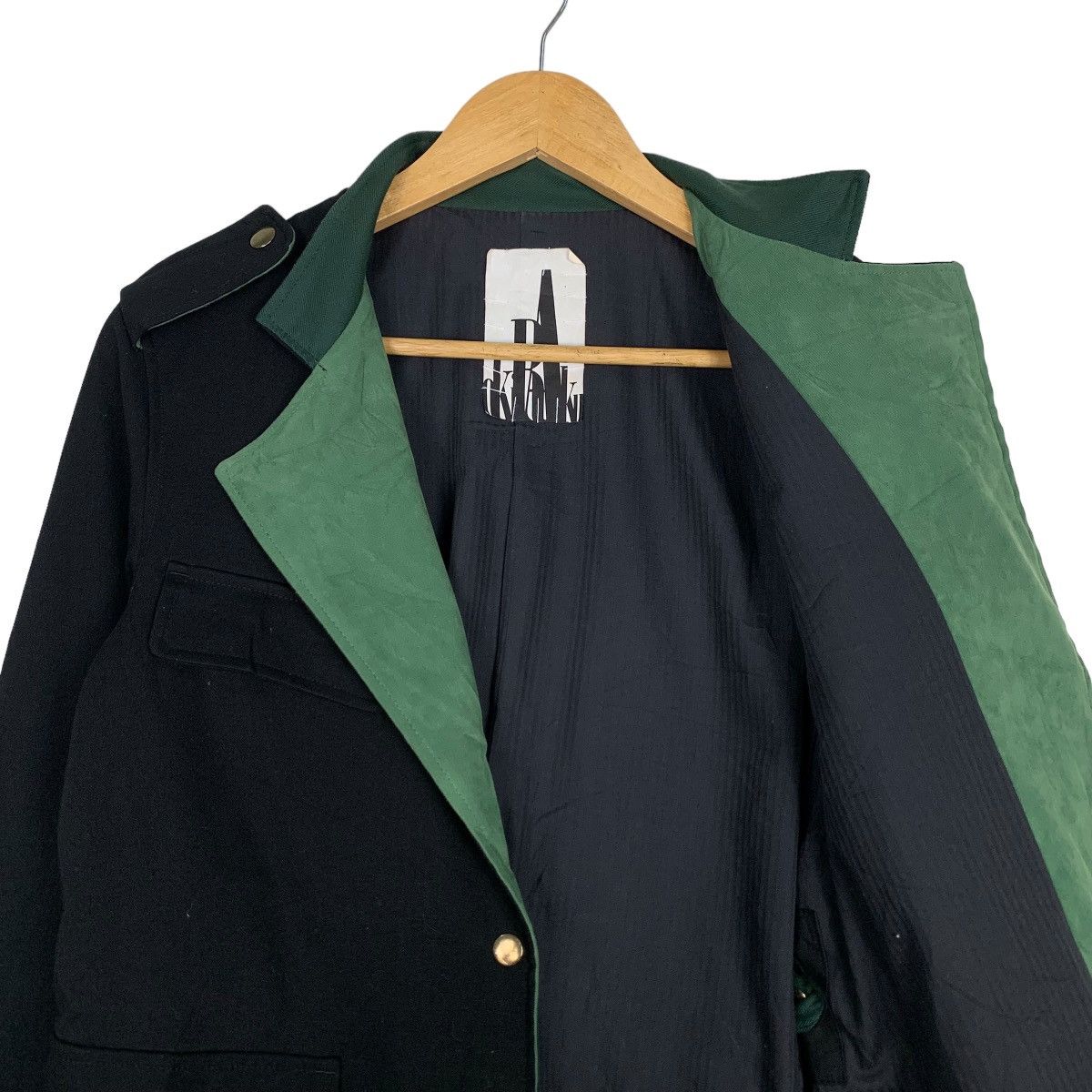 Japanese Brand OKIRAKU Double Collar Belted Pea Jacket #0957-C42 Size S / US 4 / IT 40 - 9 Thumbnail