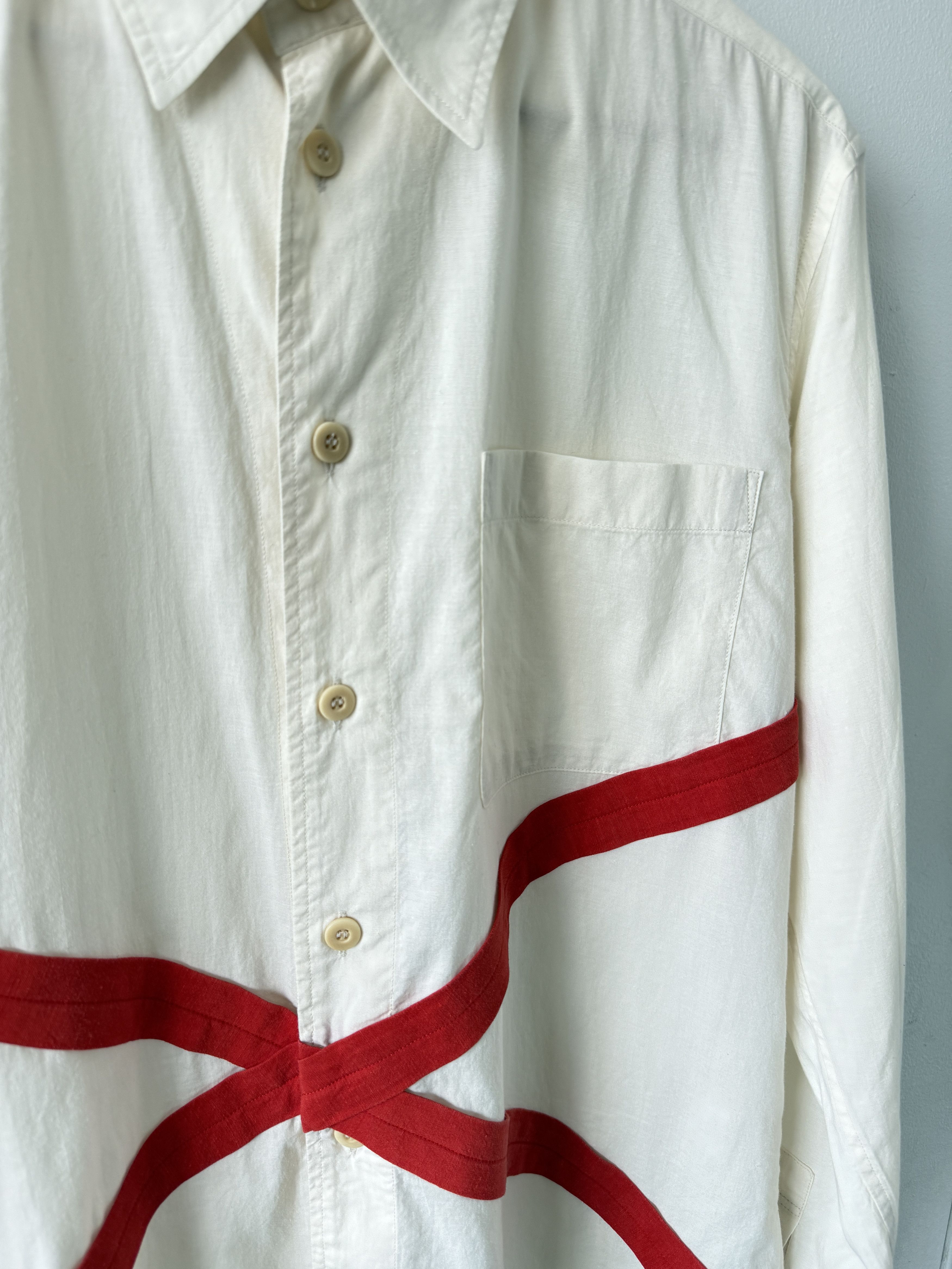 Yohji Yamamoto SS08 Runway Look 1 Red "X" Button Up Shirt Size US S / EU 44-46 / 1 - 5 Thumbnail