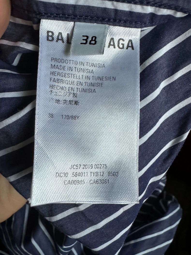 Balenciaga Balenciaga size 38 Striped lapel long sleeve shirt blue Size US M / EU 48-50 / 2 - 4 Thumbnail