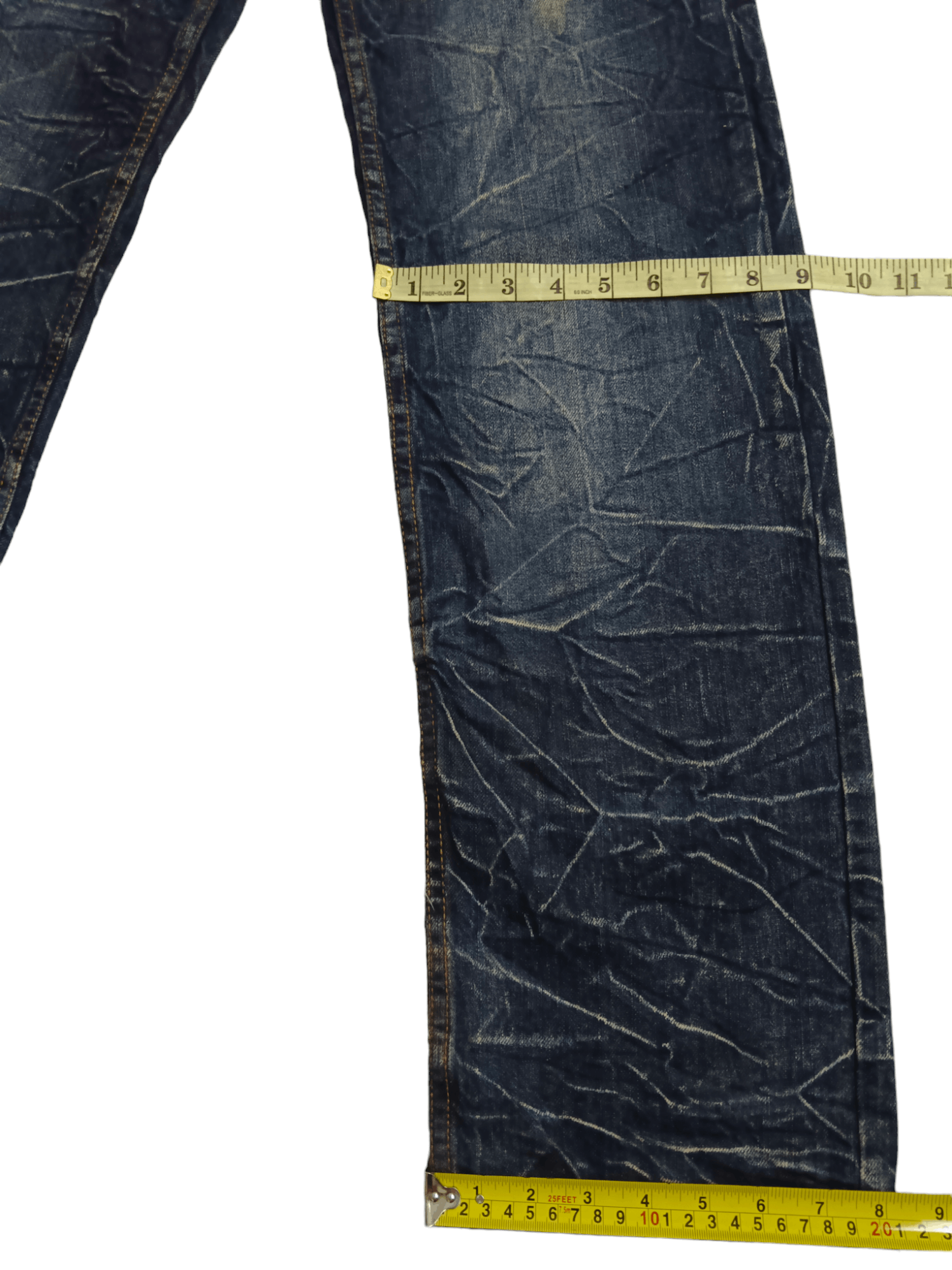 Japanese Brand Nylaus Double Waist Distressed Denim Size US 30 / EU 46 - 7 Thumbnail