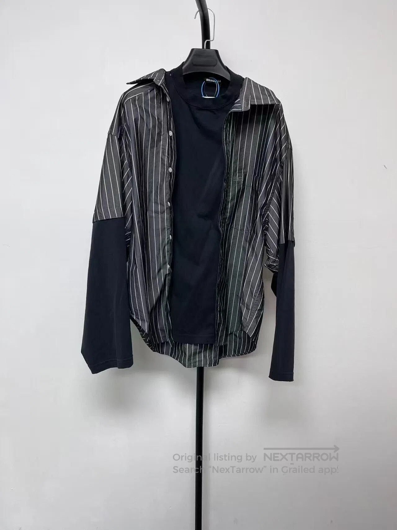 Balenciaga striped long sleeve button. Size US M / EU 48-50 / 2 - 1 Thumbnail