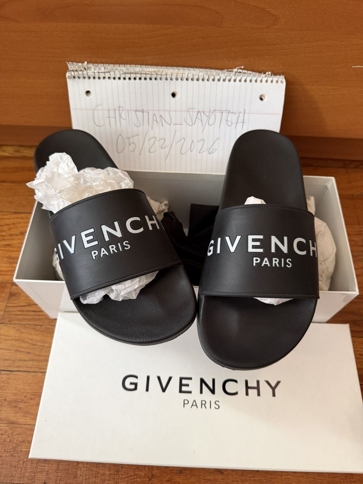 Givenchy givenchy slides black size 42EU men Size US 9 / EU 42 - 1 Thumbnail