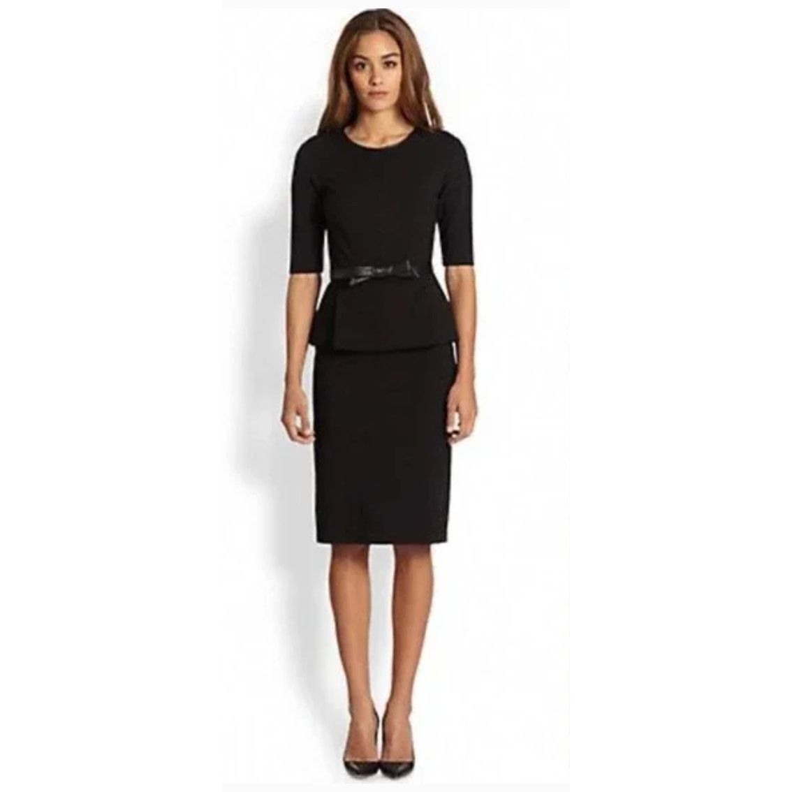 Other RAOUL 1/2 Sleeve Knee Length Lydia Peplum Mini Dress Size 2 Size XS / US 0-2 / IT 36-38 - 1 Thumbnail