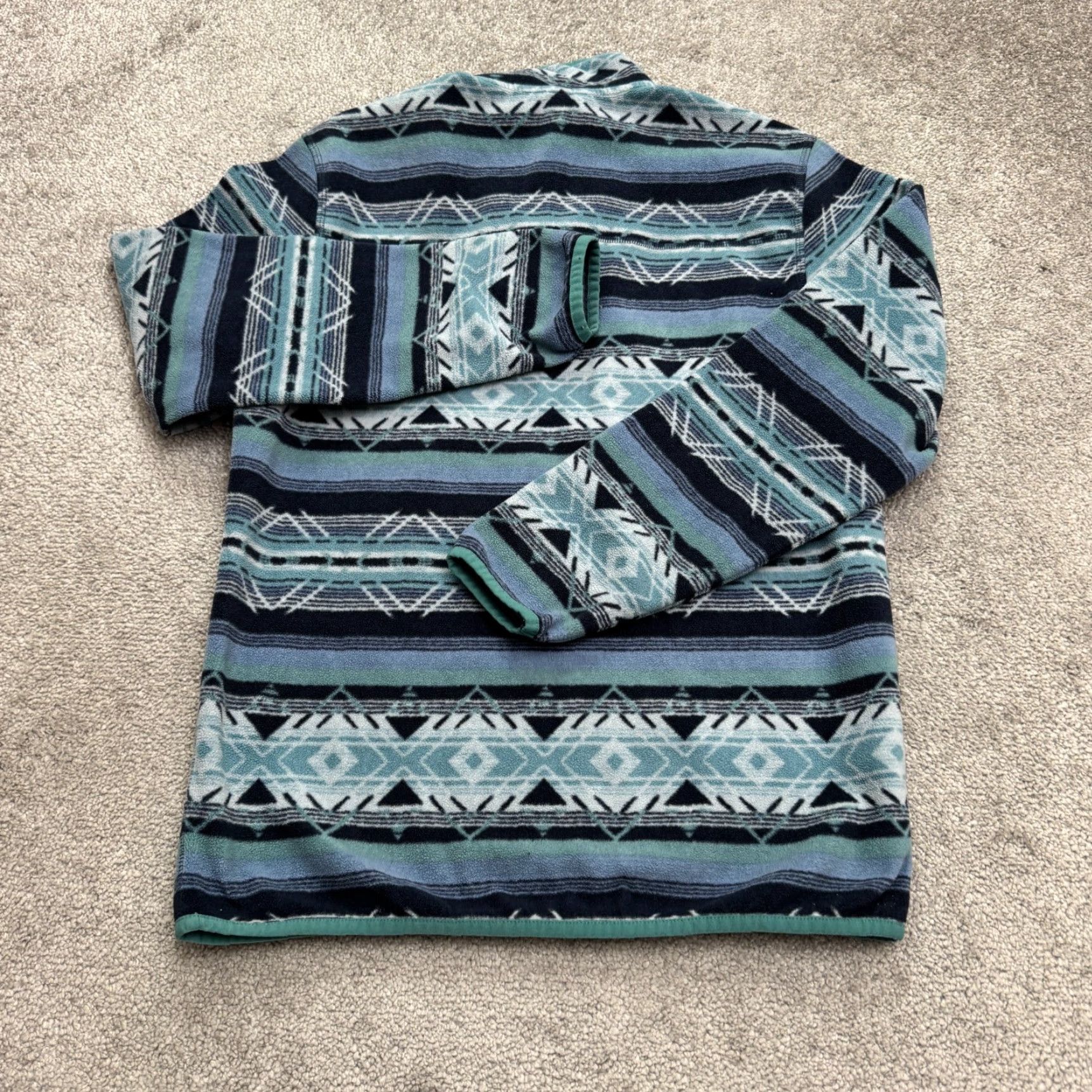 Eddie Bauer Eddie Bauer Jacket Mens Small Blue Aztec 1/4 Snap Fleece Outdoor Size US S / EU 44-46 / 1 - 2 Thumbnail