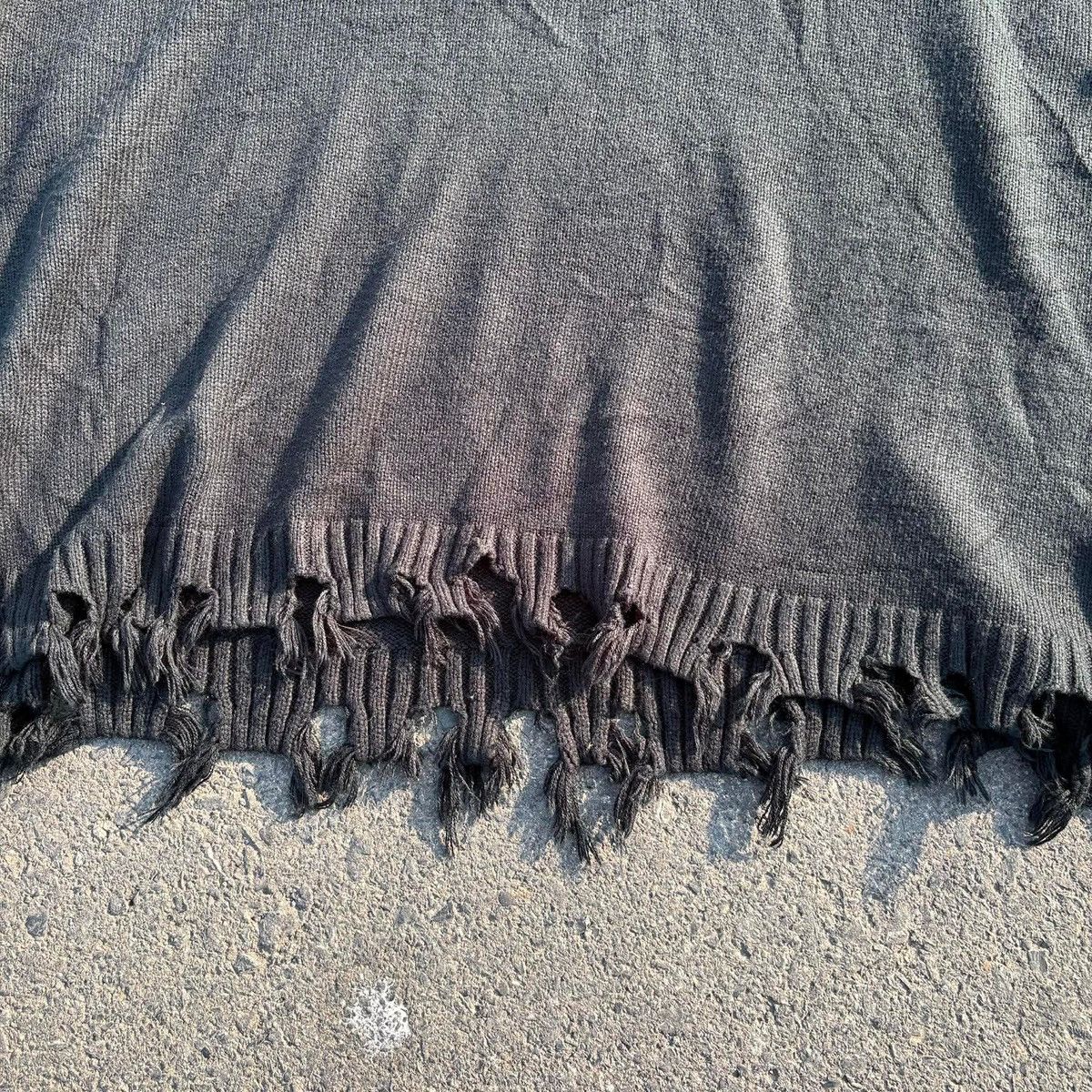 Japanese Brand Distressed Turtleneck Knit Sweater Raw Hem Grunge Archive Size US XL / EU 56 / 4 - 4 Thumbnail
