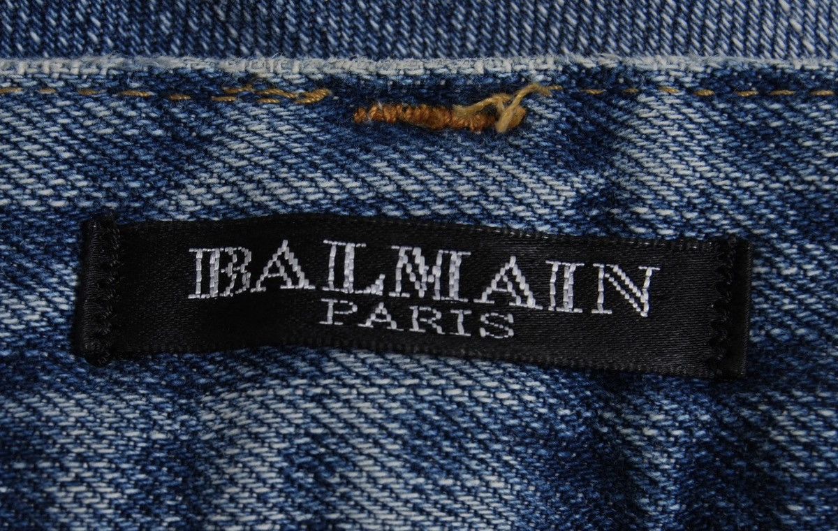Balmain BALMAIN Decarnin FW2010 Flared Biker Distressed Denim Jeans Size US 28 / EU 44 - 5 Thumbnail