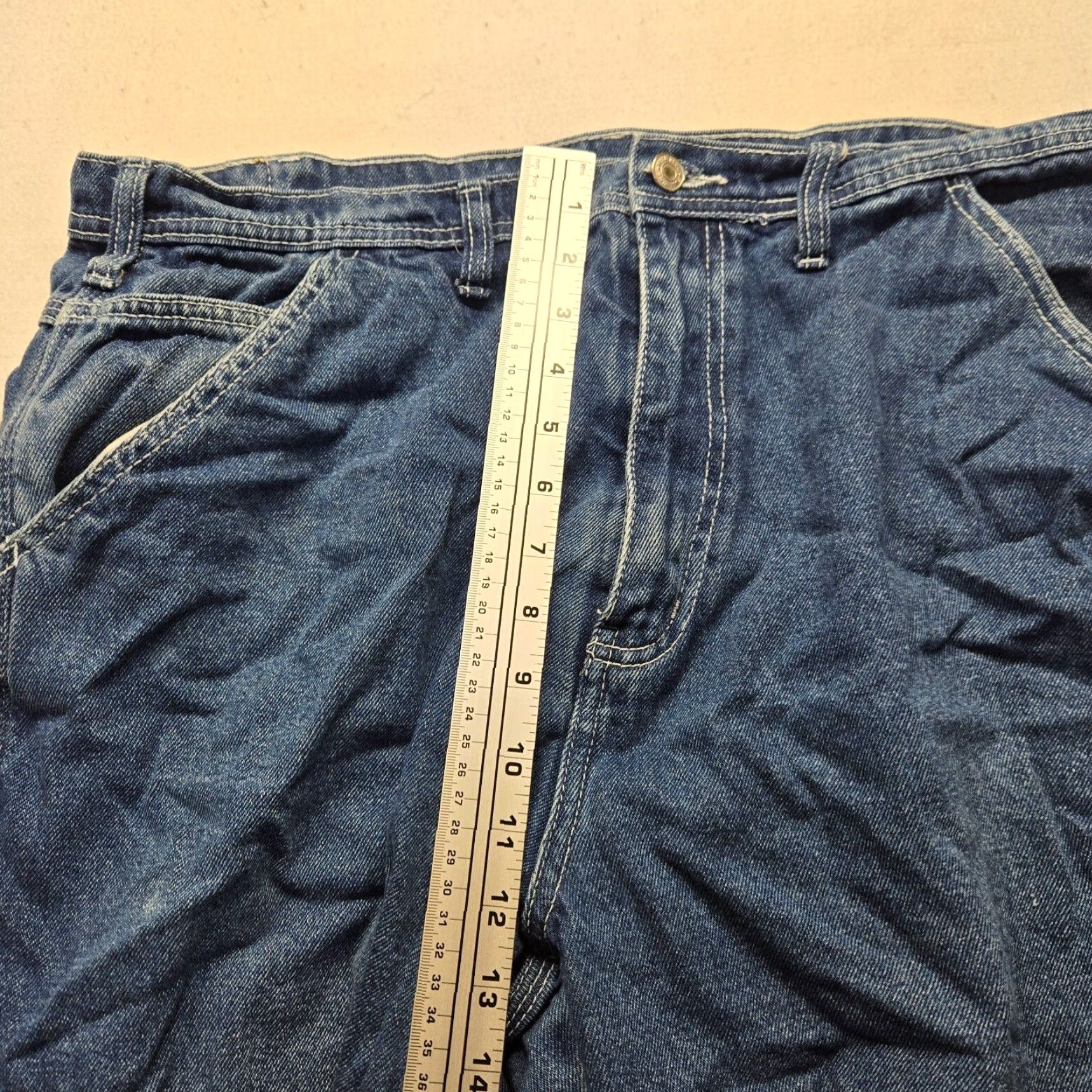 Denime Full Blue Jeans Relaxed Fit 5 Pocket Denim Pants Men's Size 40x30 Blue Jeans Men’s Pants 5-Pocket Denim Full Blue Relaxed Fit Jeans Size US 40 / EU 56 - 5 Thumbnail