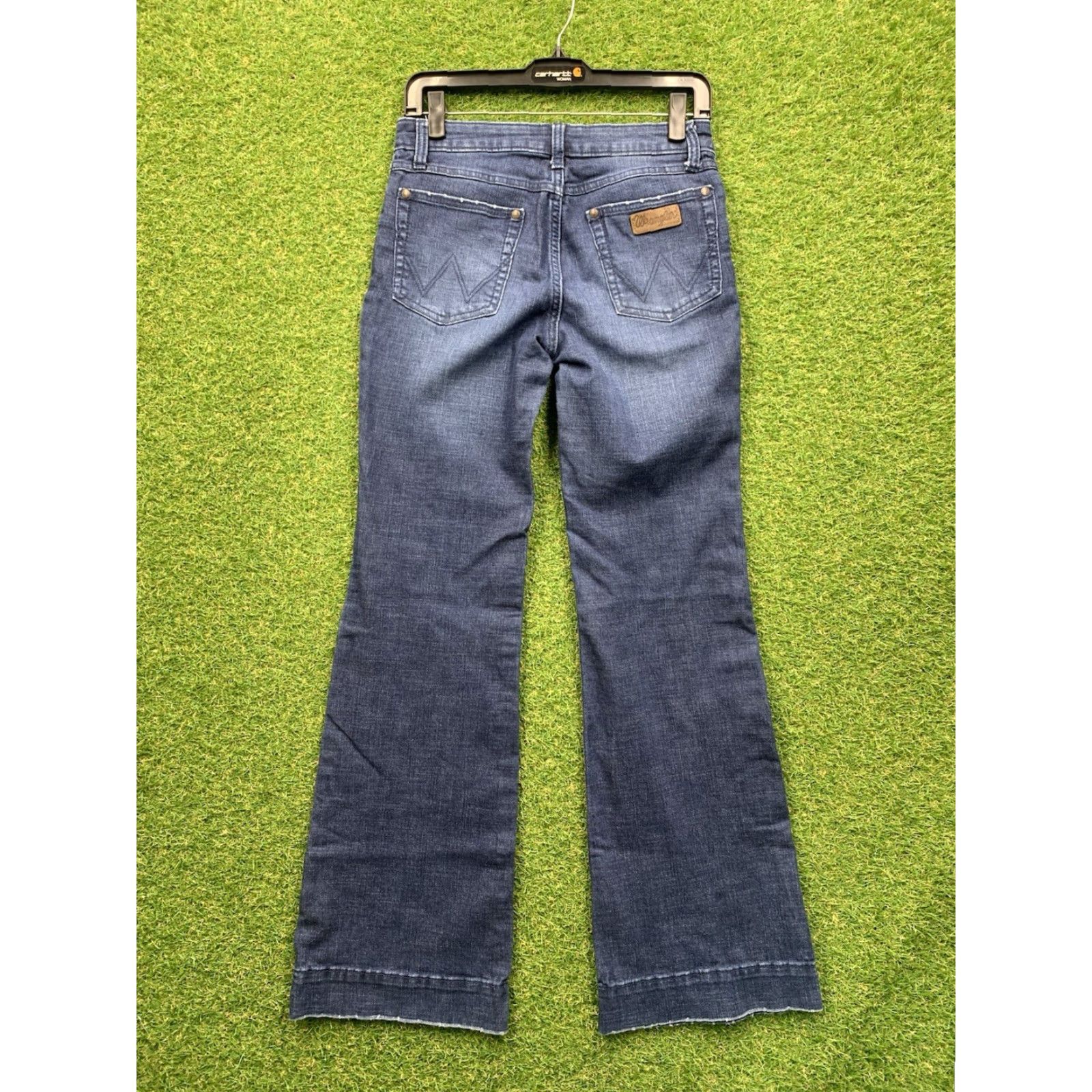 Wrangler Wrangler Flare Jeans Womens 6 Regular Denim Blue Wrangler Retro 09MWWAB Cowboy Western 80s 90s | Jeans Womens Size 28" / US 6 / IT 42 - 2 Thumbnail