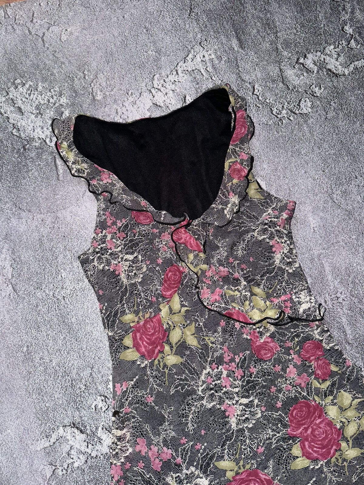 Jean Paul Gaultier × Vintage Mesh dress all printed flowers like motiv Jean Paul Gaultier Size M / US 6-8 / IT 42-44 - 3 Thumbnail