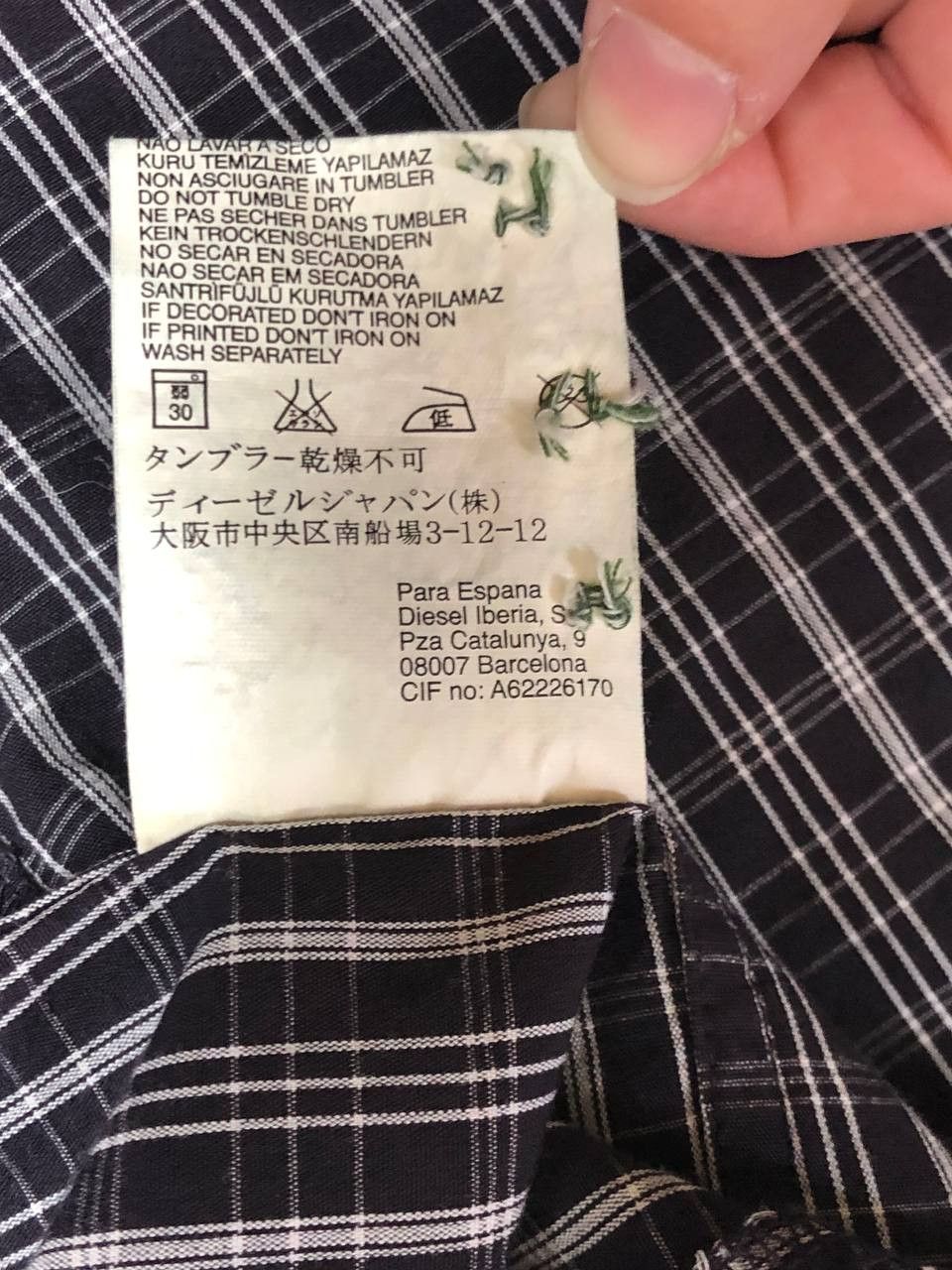 Diesel Vintage Diesel Checkered Button Up Shirt Streetwear Style Size US L / EU 52-54 / 3 - 4 Thumbnail