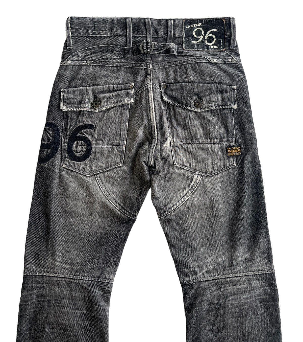 G-Star Gstar Raw Distressed Bikers Double Knee Denim Size US 29 - 4 Thumbnail