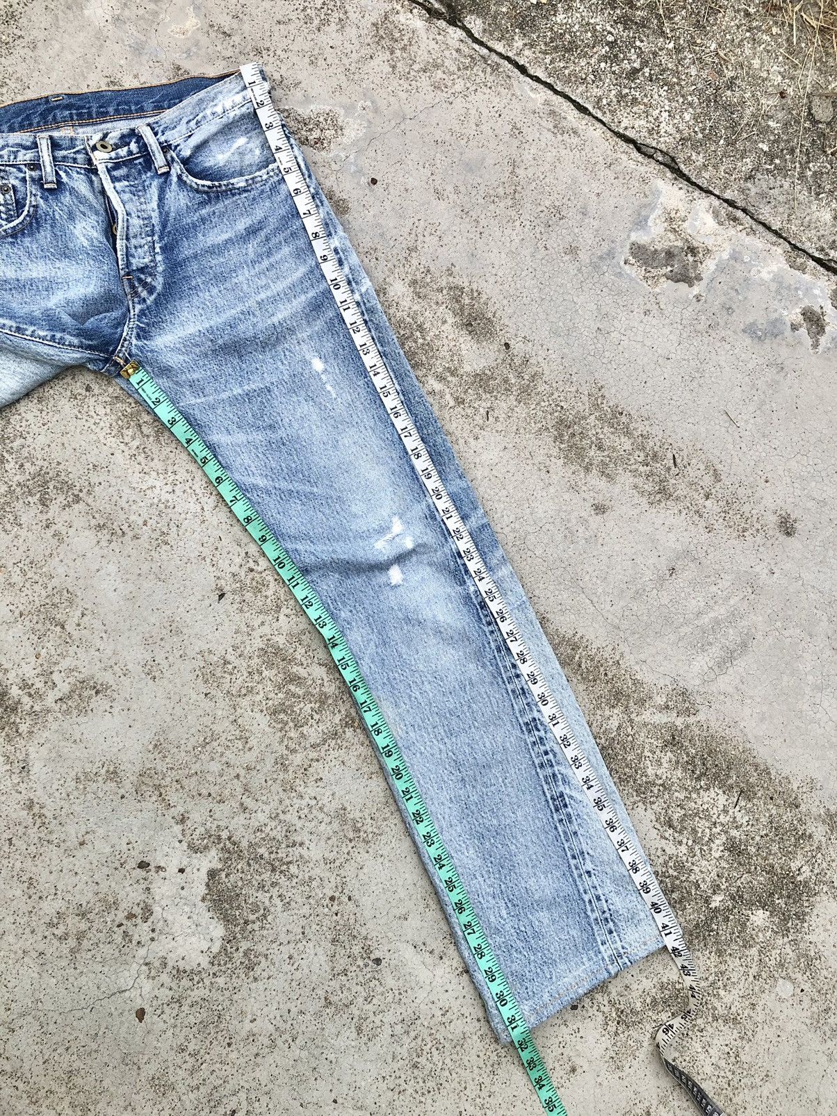 Other SELVEDGE REDLINE DISTRESSED DENIM Size US 33 - 16 Thumbnail