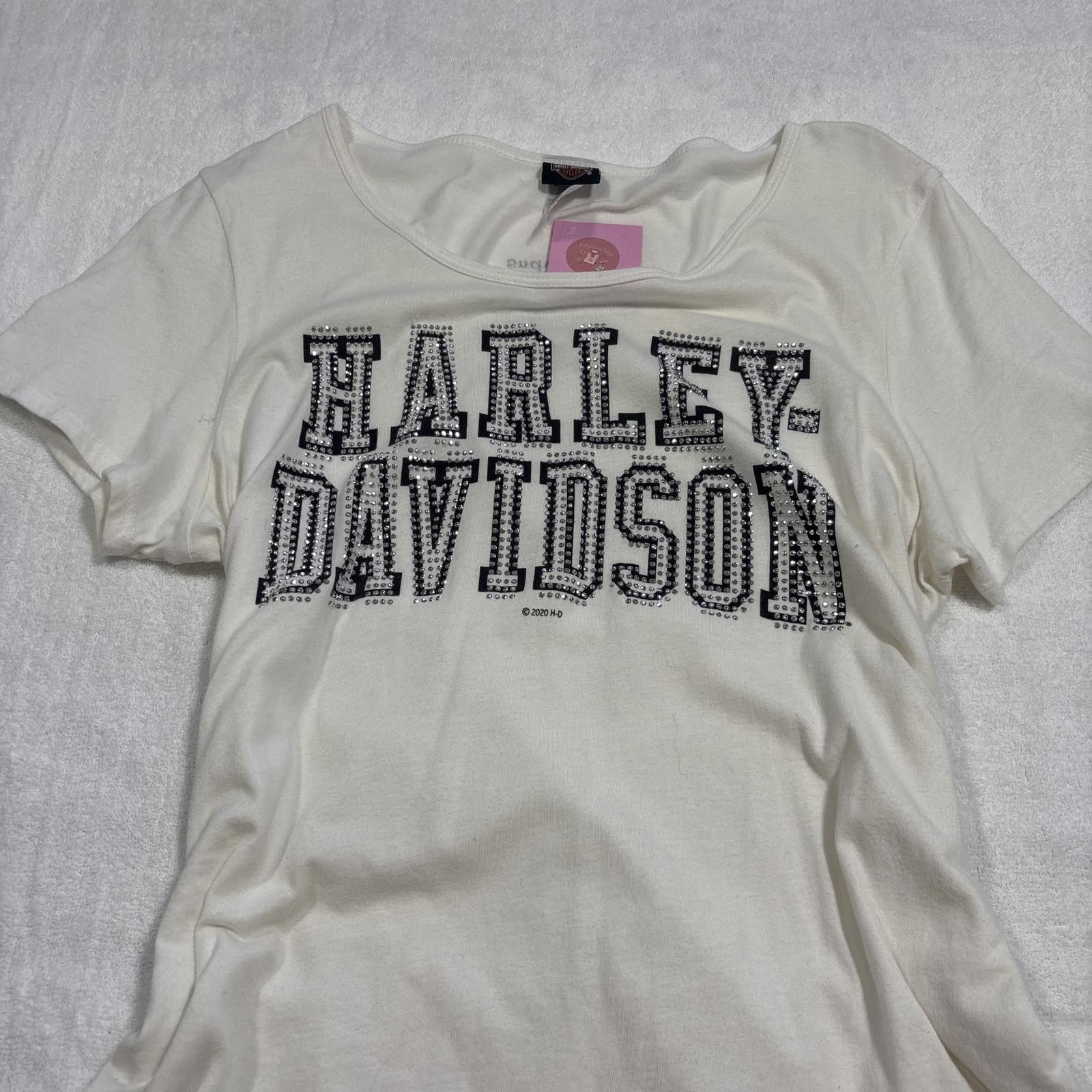 Harley Davidson vintage harley davidson rhinestone tee Size XL / US 12-14 / IT 48-50 - 2 Thumbnail