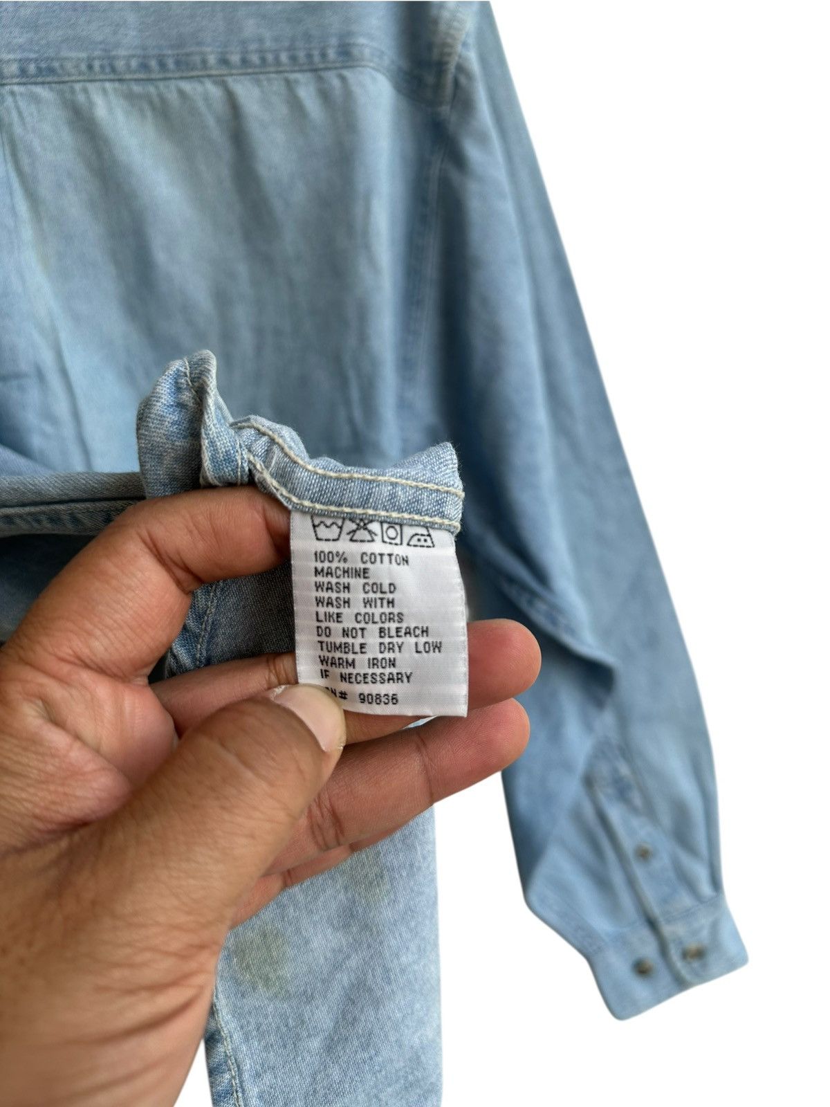 Japanese Brand Vintage HP Computer Chambray Shirt Size US M / EU 48-50 / 2 - 7 Thumbnail
