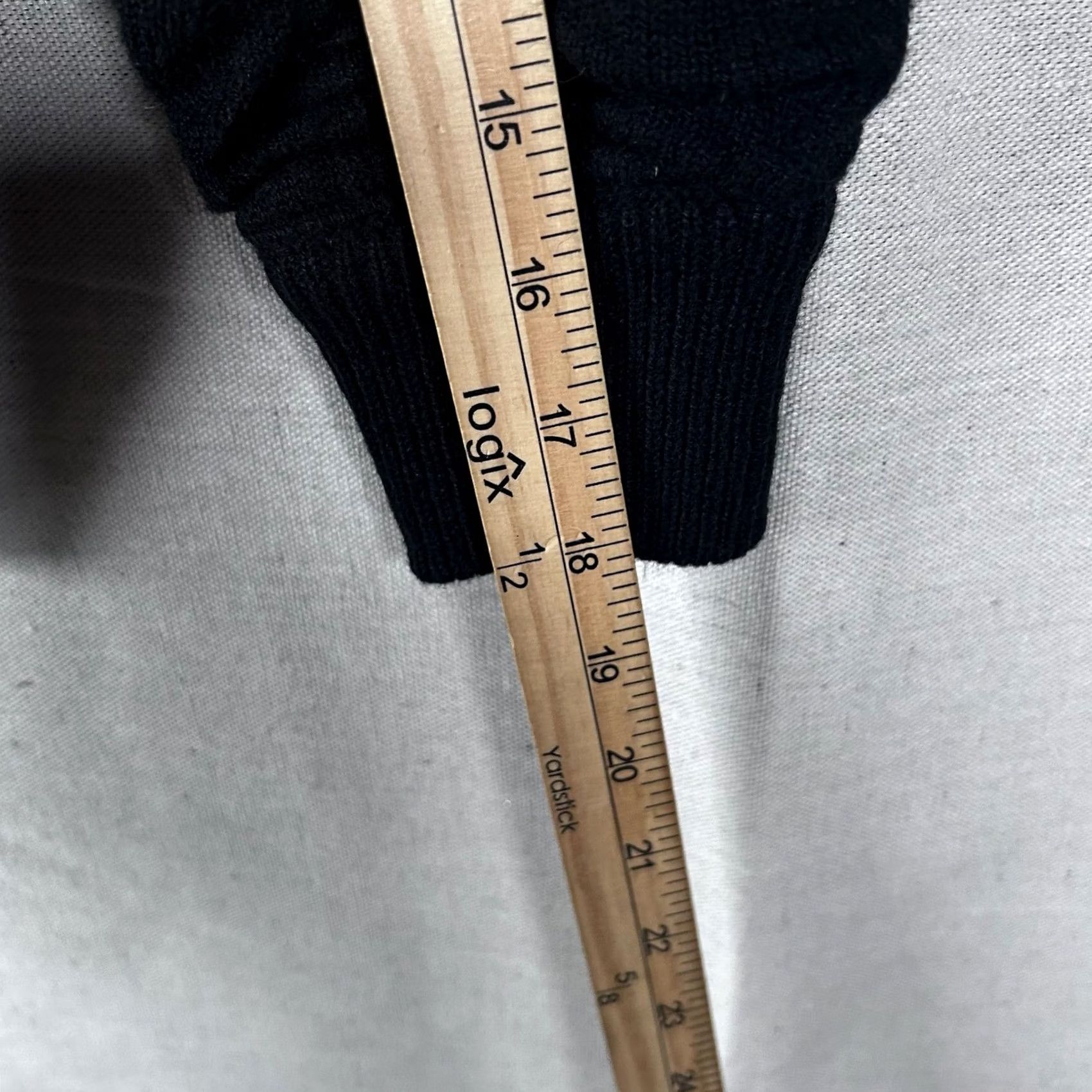 Vintage Oriana Italia Vintage Black Textured Knit Polo Sweater Small Acrylic Long Sleeve Size S / US 4 / IT 40 - 6 Thumbnail