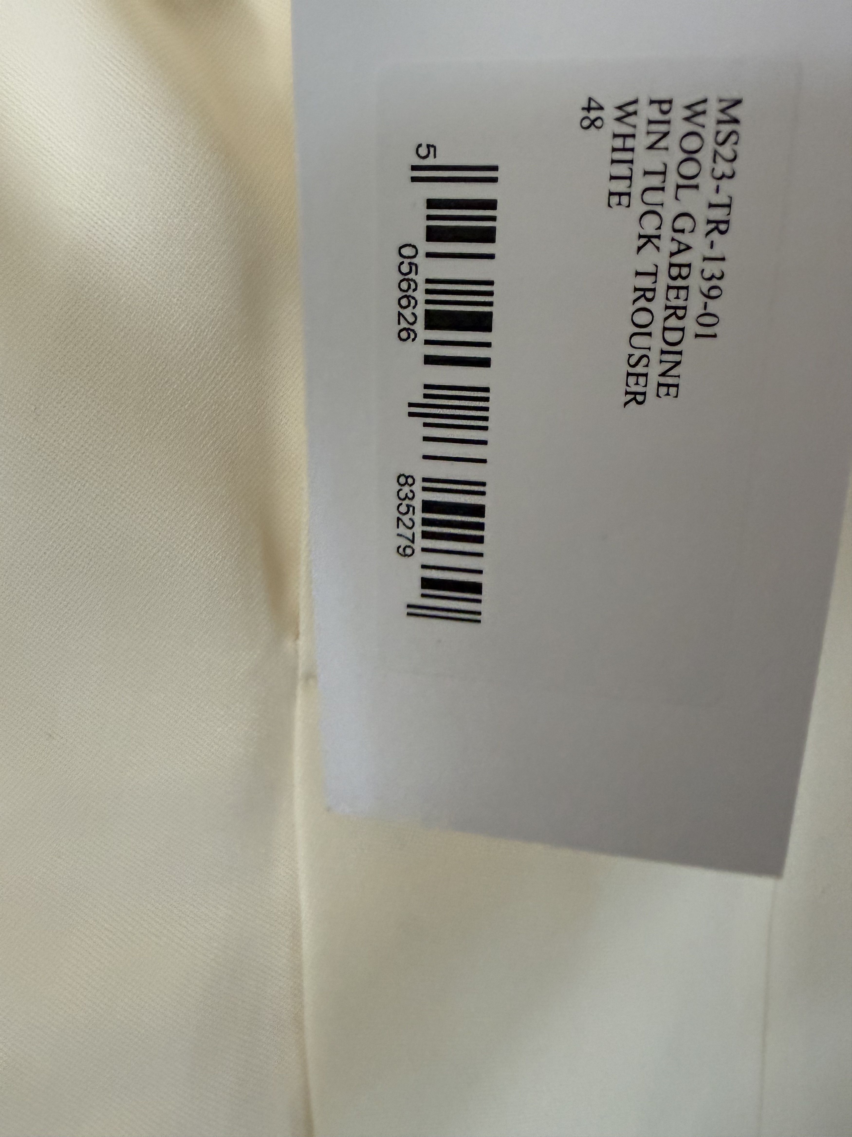 Casablanca casablanca wool gaberdine pin tuck trouser white Size US 32 / EU 48 - 8 Thumbnail