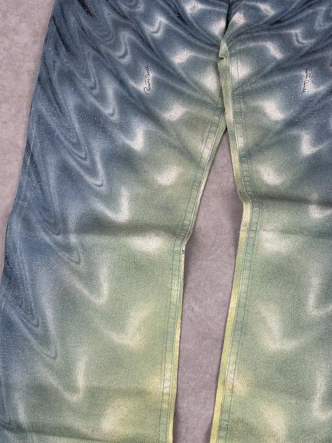 Roberto Cavalli SS2001 Roberto Cavalli Blue Denim Glitter Gradient Jeans Size 26" / US 2 / IT 38 - 10 Thumbnail