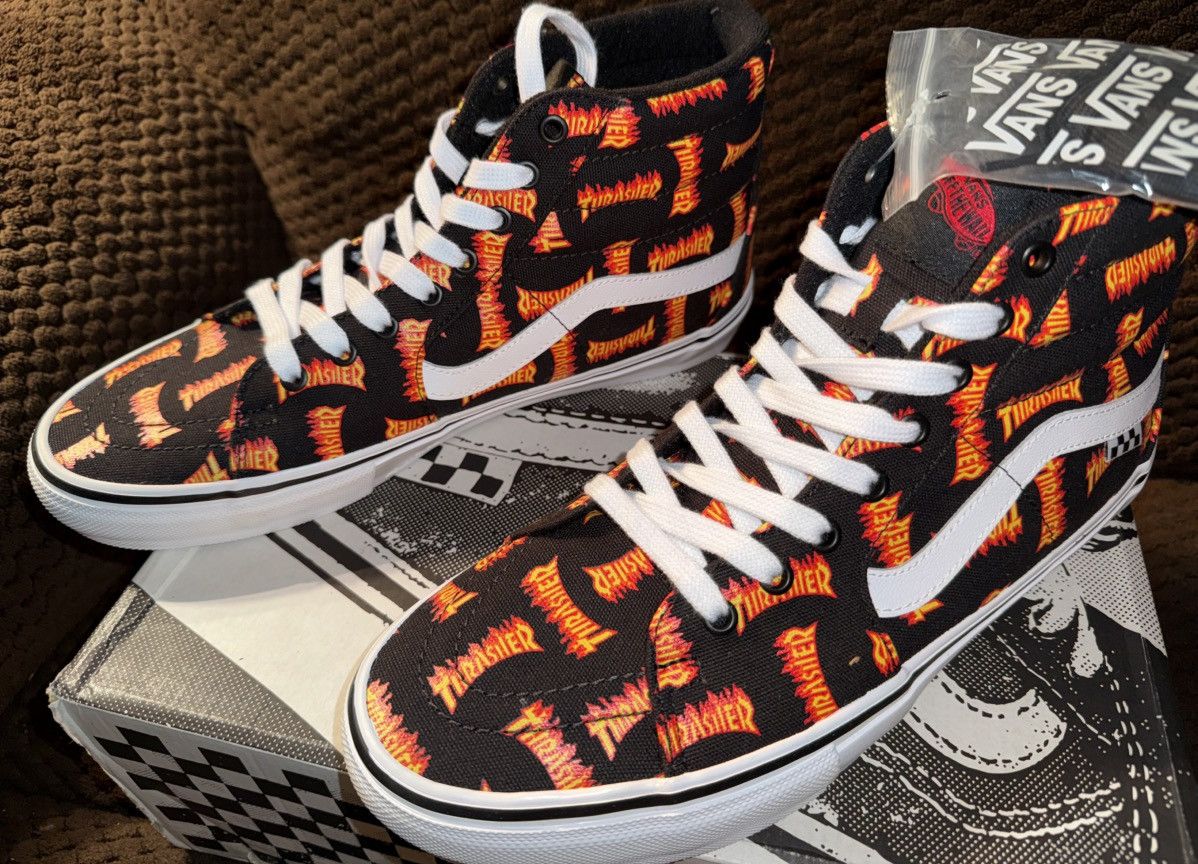 Vans Vans x Thrasher All-Over “Sk8-hi” skate/street shoes NEW! DS Size US 11 / EU 44 - 2 Thumbnail
