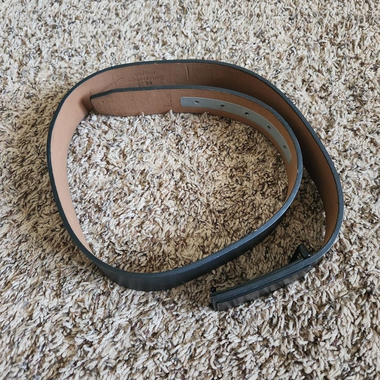 Nike Nike Leather Belt Buckle Black Men’s 34 Size 34 - 2 Thumbnail