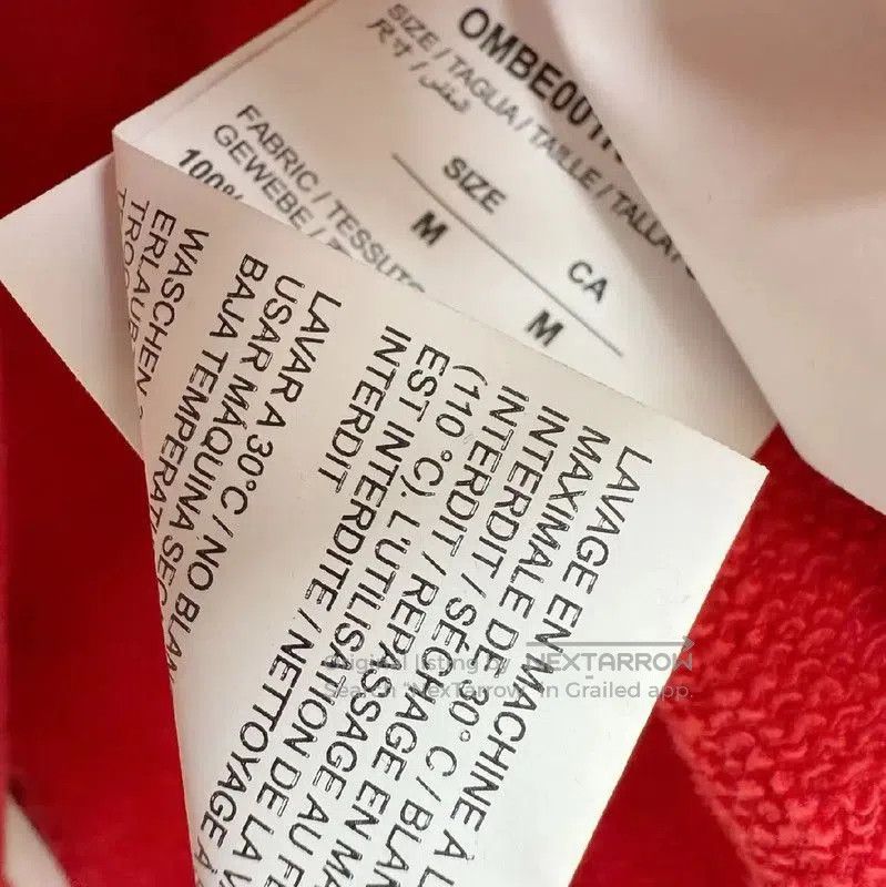 Off-White Off-White Red Long Sleeve Hoodie for Men . Size US M / EU 48-50 / 2 - 5 Thumbnail