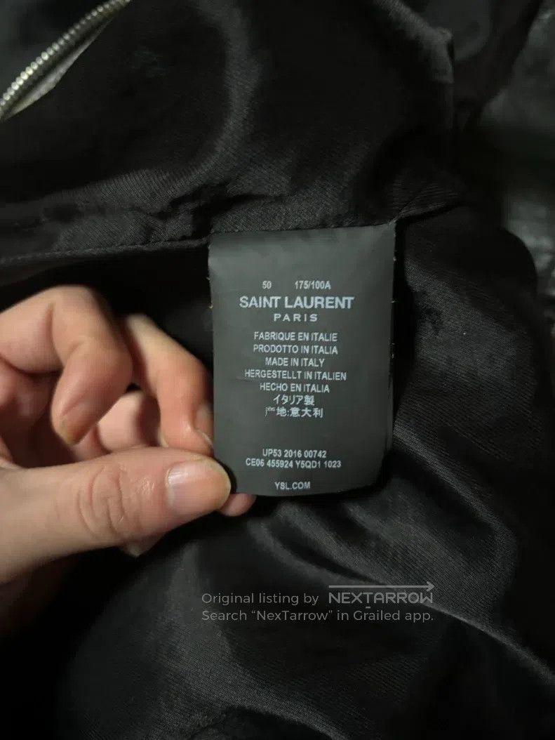 Saint Laurent Paris Saint Laurent Paris Fringed Distressed Leather Jacket Size US S / EU 44-46 / 1 - 9 Thumbnail