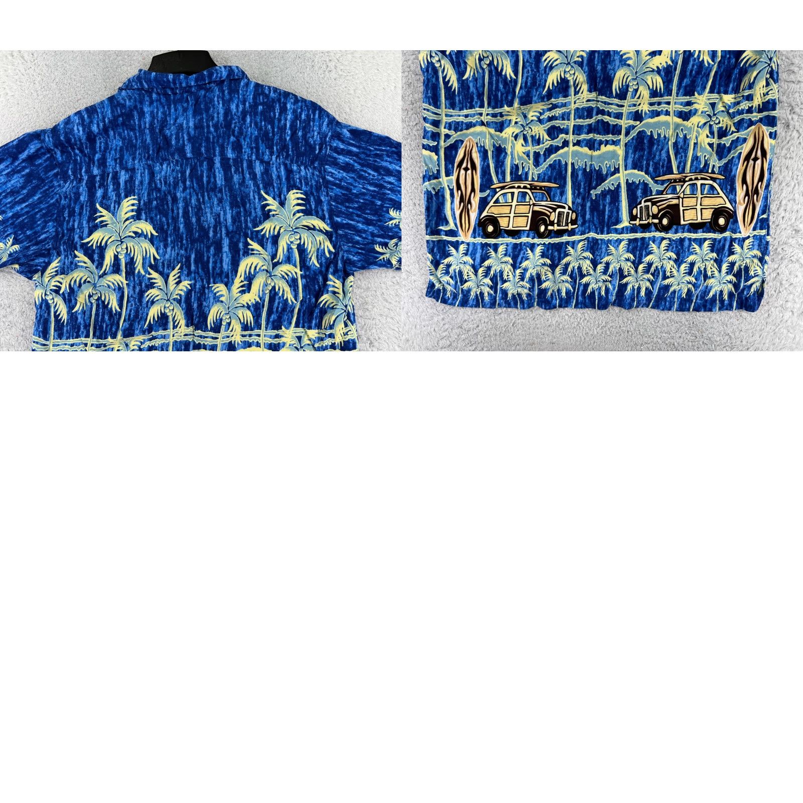 Vintage VINTAGE Thums Up Shirt Men Hawaiian Blue Floral Short Sleeve Button-Up 40 in Chest L Rayon Visose Size US L / EU 52-54 / 3 - 9 Thumbnail