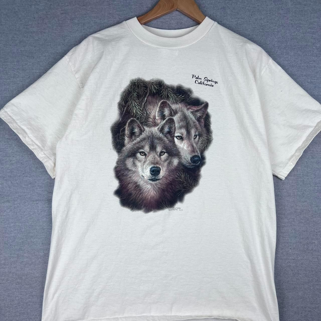 Vintage Vintage Palm Springs wolf tee Tultex Size L 90s Size US L / EU 52-54 / 3 - 2 Thumbnail
